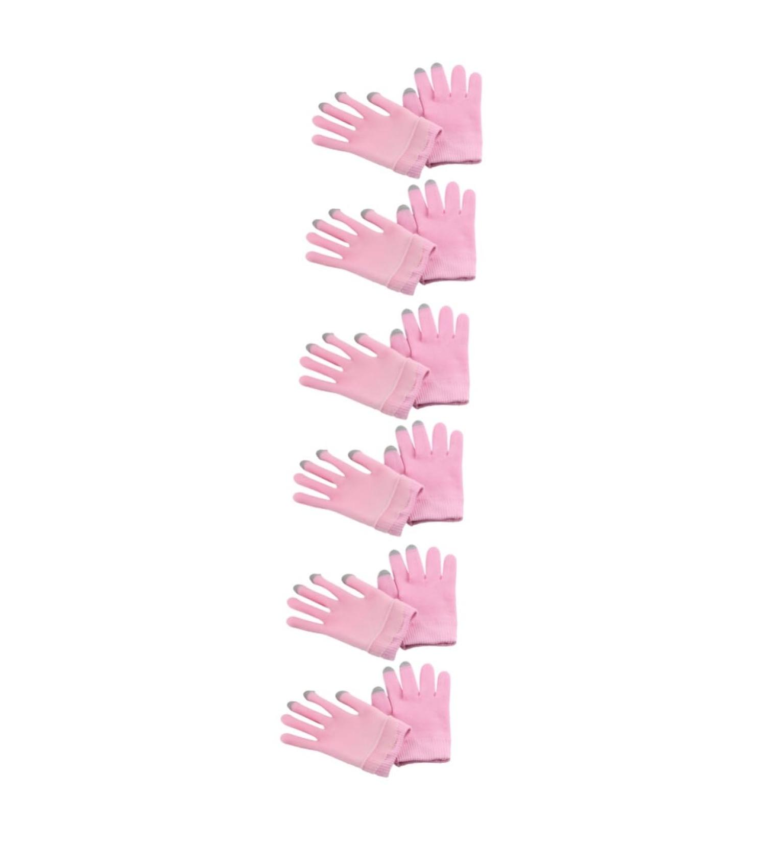 minkissy Moisturizing Spa Gloves 6 Pairs Moisturizing Gloves Miss Moisturiser Pink Polyester White Gloves Touch Screen Hand Gloves - Buy Online on GoSupps.com