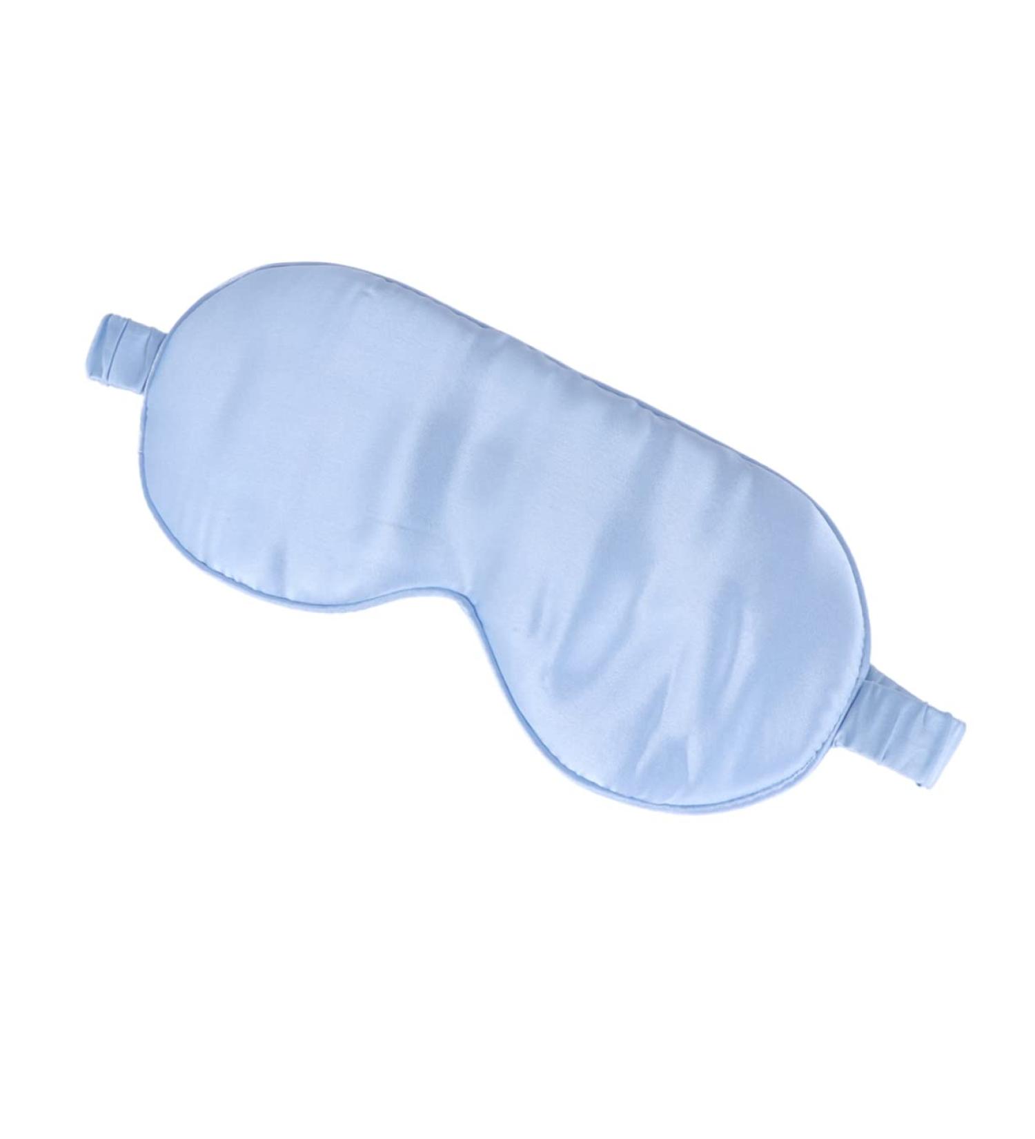 FRCOLOR Blue Silk Blindfold & Sleep Mask - Adjustable Soft Eye Cover for Travel & Sleeping - Comfortable Eye Patches for Restful Sleep - Buy Online on GoSupps.com