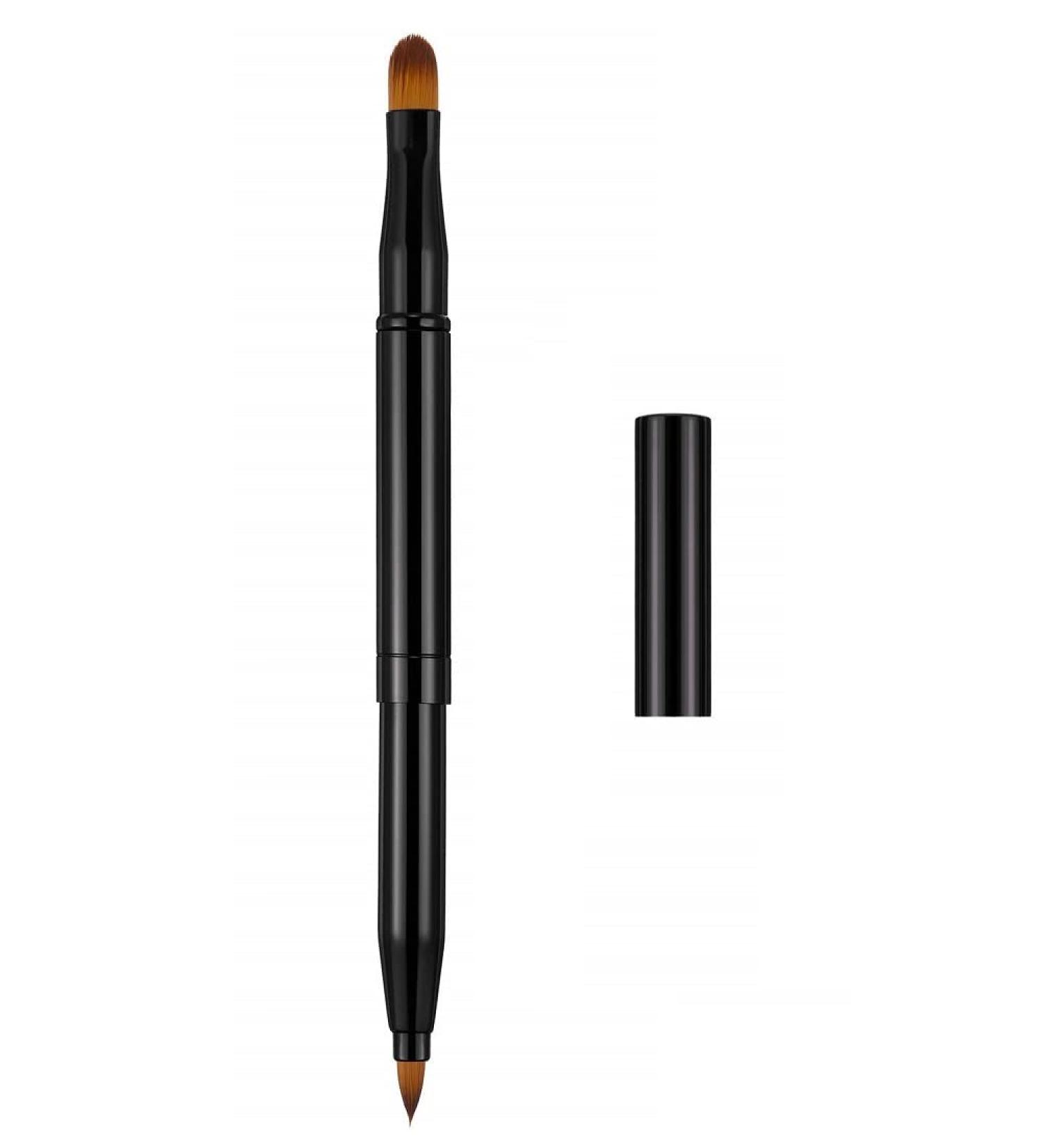Exquisite Professional Lip Brush Applicators-Retractable Lipstick Brushes- Lipstick Gloss Makeup Brush Tool For Women and Girls (Two-Head-Black) - Buy Online on GoSupps.com