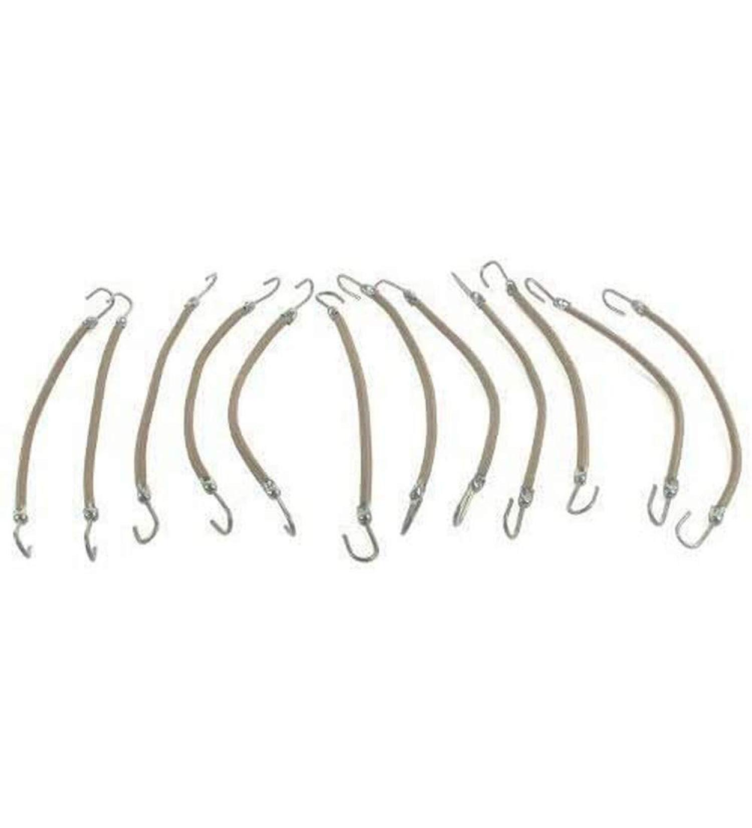 Efalock Professional hair ties brown 10 cm 12 pieces