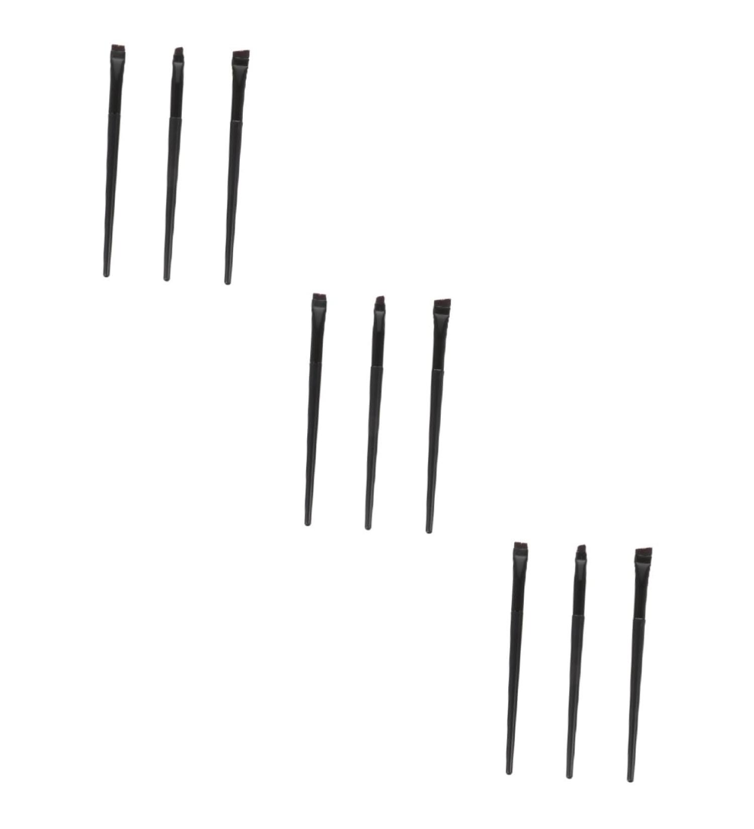 Baluue 9 Pcs Eyeliner Brush Eyebrow Brush Fine Point Eyeliner Brush Angled Eyeshadow Brush Black - Buy Online on GoSupps.com