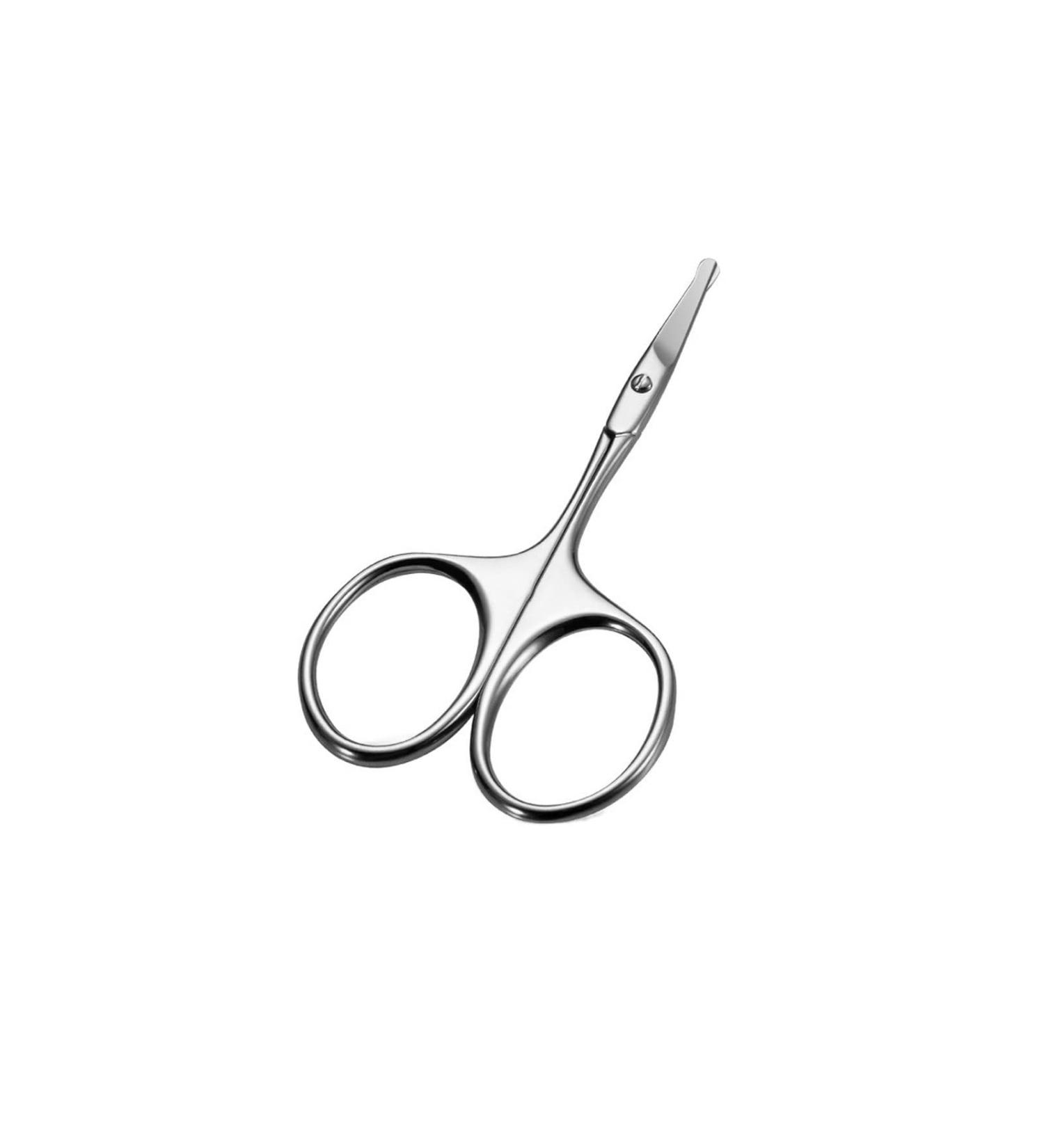 UNbit Nose Hair Trimmer Facial Hair Scissors Rounded Professional Stainless Steel Mustache Nose Hair Beard Eyebrows Eyelashes Trimming Clippers Trimmer - Buy Online on GoSupps.com