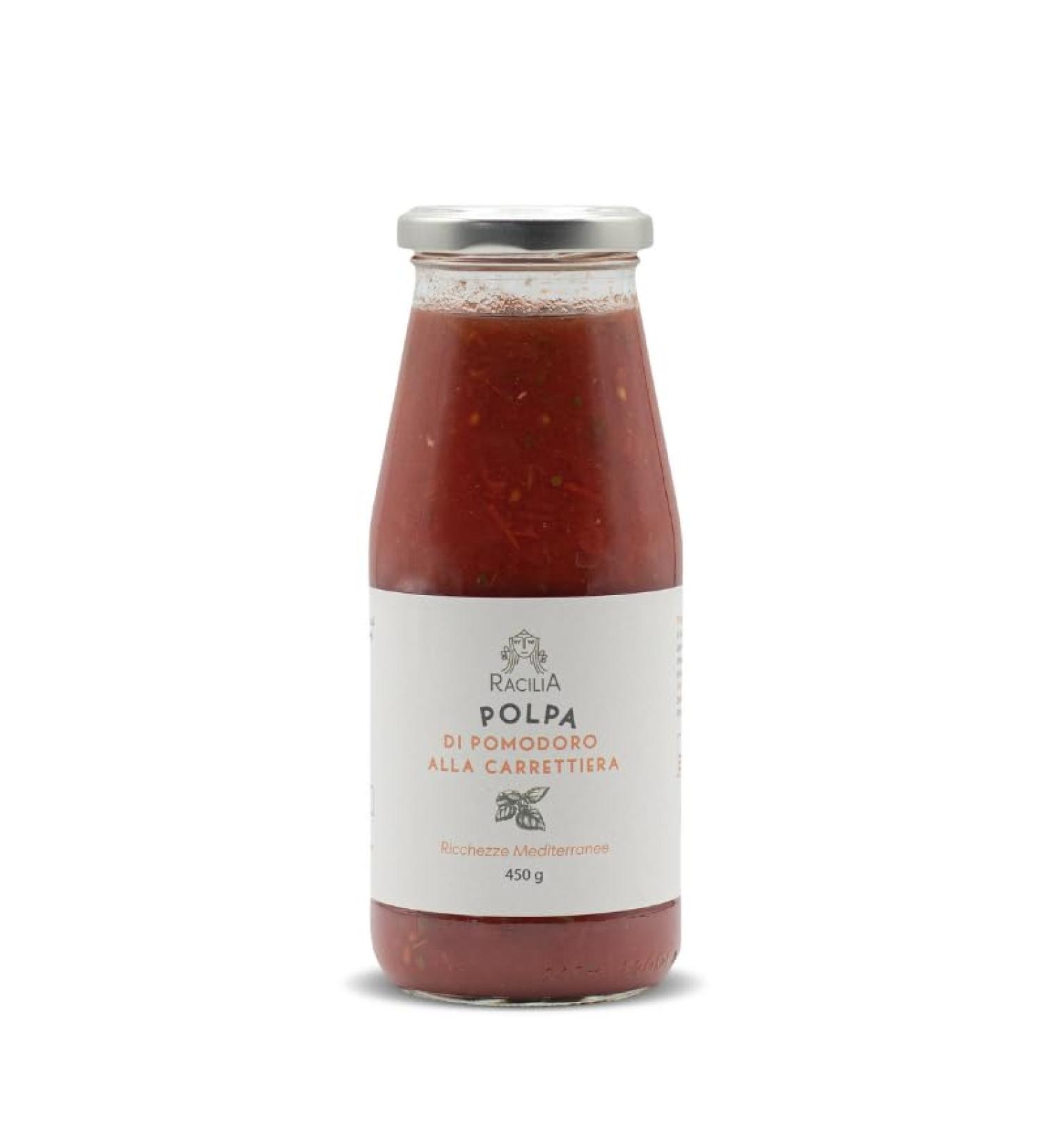 Carrettiera Tomato Paste - 100% Sicilian Tomatoes No Preservatives or Dyes Traditional Recipe - 450g - Buy Online on GoSupps.com