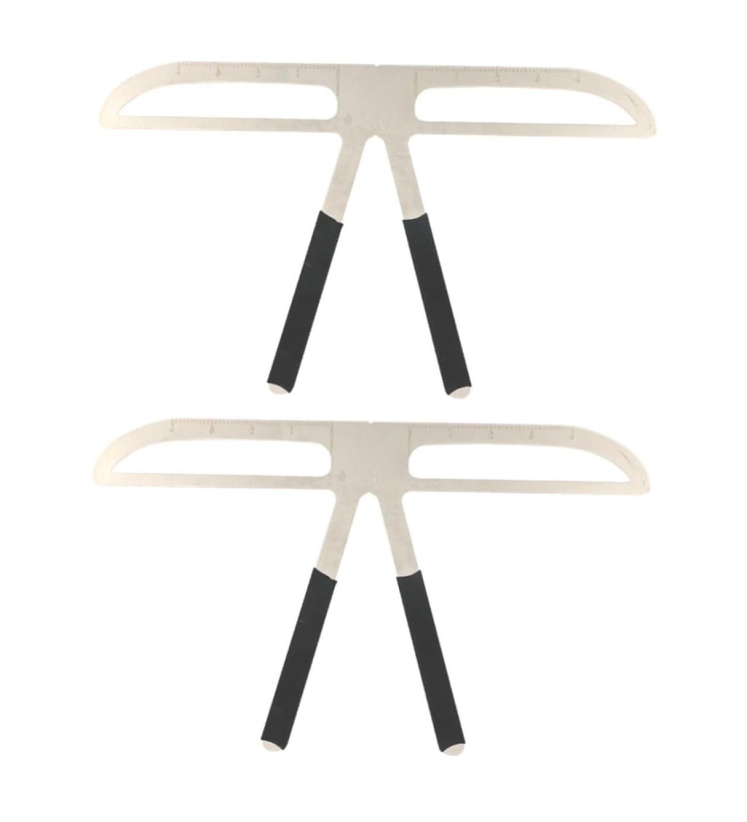 NOLITOY 2pcs Three-point Balance Positioning Kit Kits Tool Eyebrow Ruler Stencil Calipers Eyebrow Shape mediumx2pcs As Shownx2pcs - Buy Online on GoSupps.com