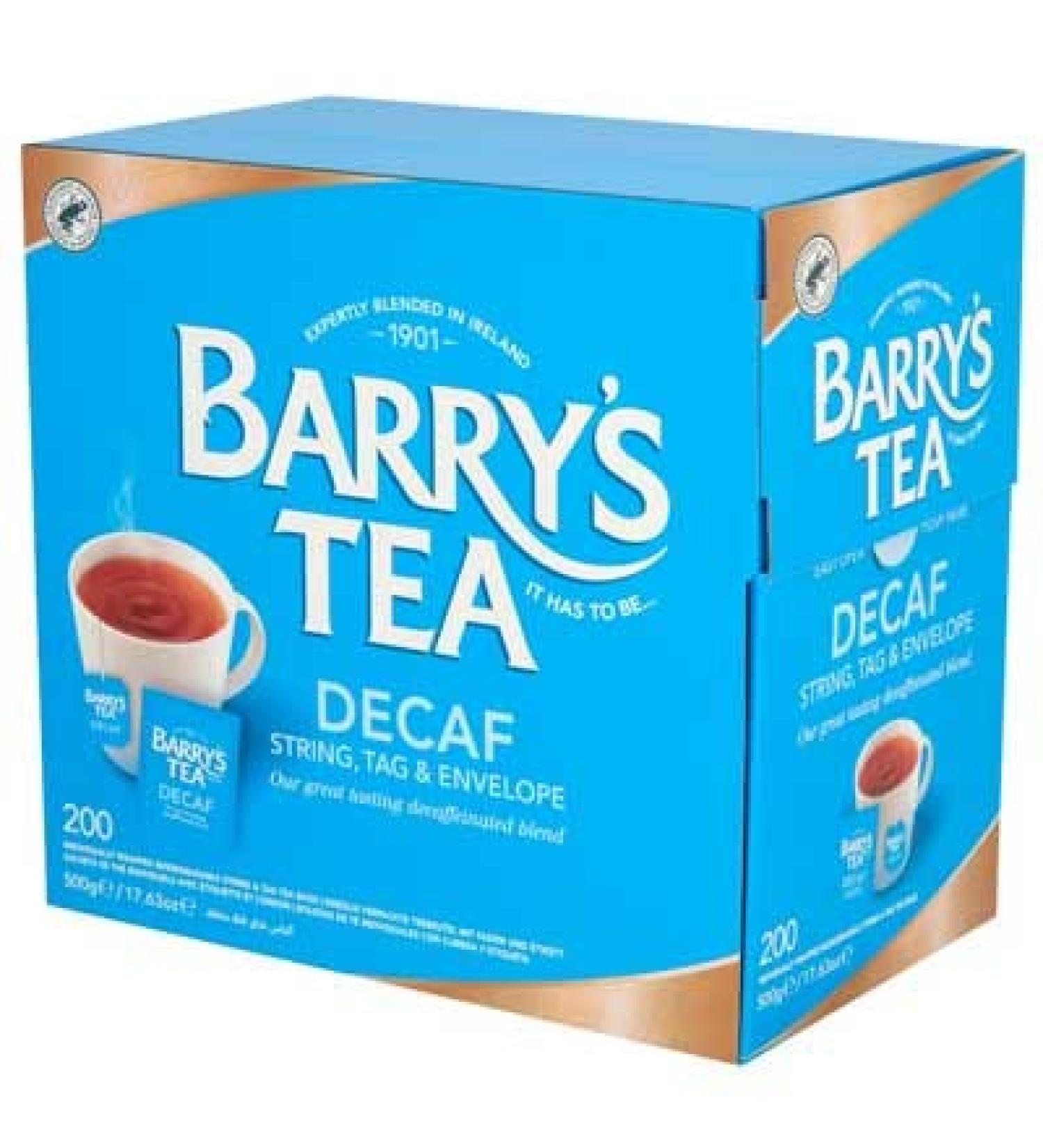 Barrys Tea Decaf String Tag & Envelope Tea Bags 500g