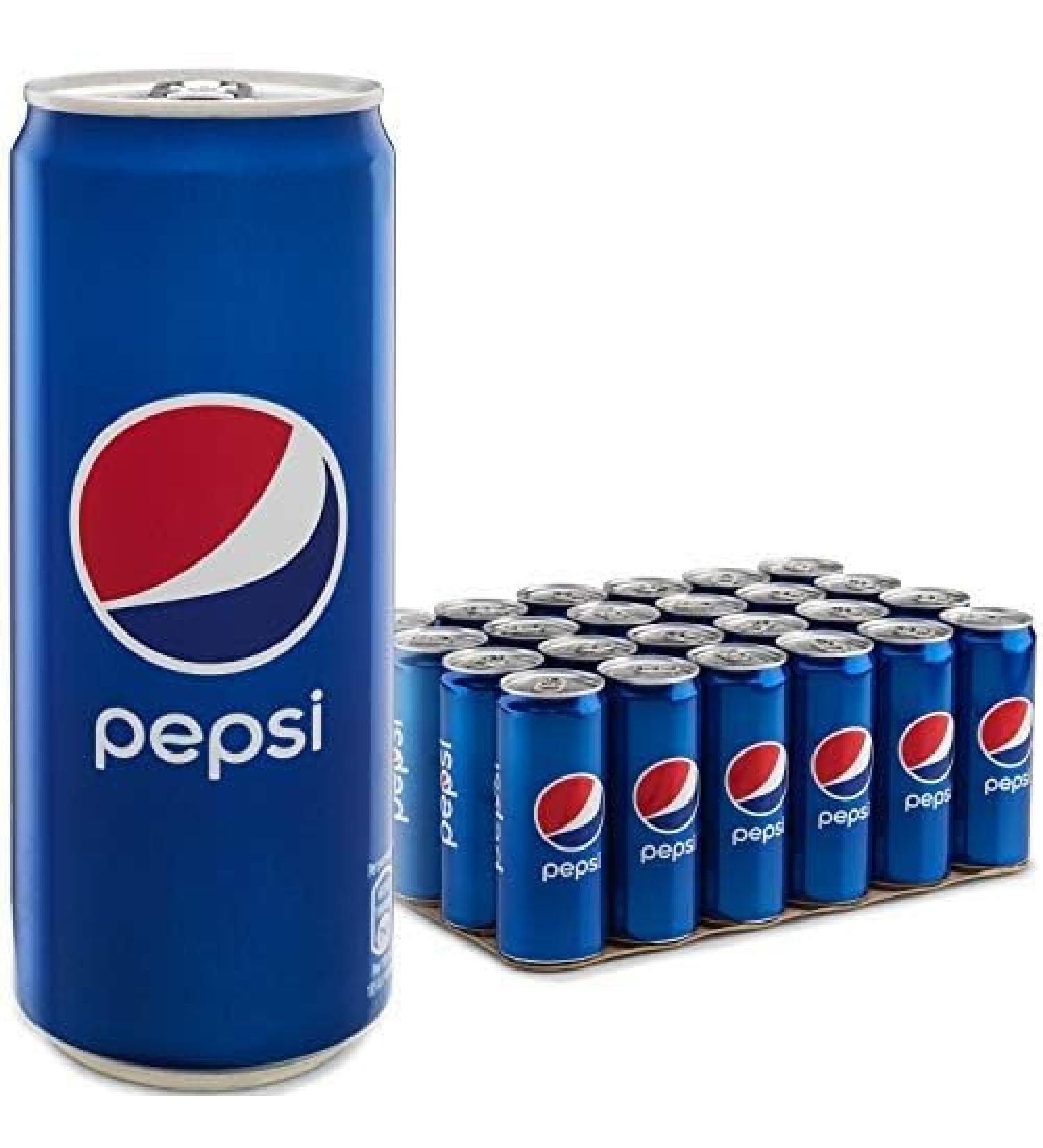Pepsi Pepsi Regular Cola Flavored Soft Drink Pot Sleek Format de 24 x 0 33 L