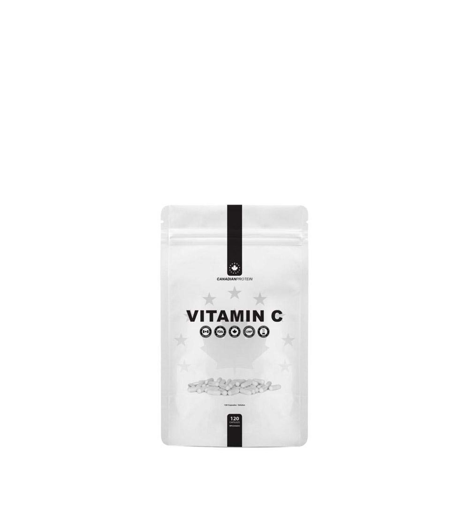 Canadian Protein Vitamin C (Ascorbic Acid) 500mg Capsules | 120 Capsules | Antioxidant Supplement with Immune System Support Promotes Healthy Skin Boosts Metabolism Vitamin C 120 Capsules - Buy Online on GoSupps.com