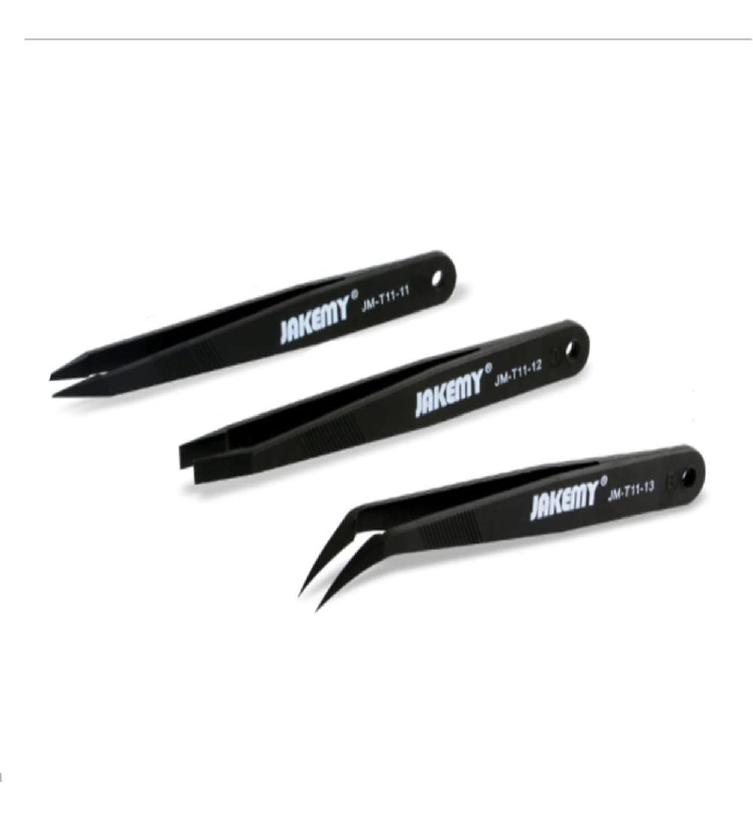 Professional Tweezers Set - SLANT & POINT Precision Ingrown Hair Tweezers for Men & Women | 3-Piece Kit for Face Hair Watch Fixation & Electronics - Buy Online on GoSupps.com