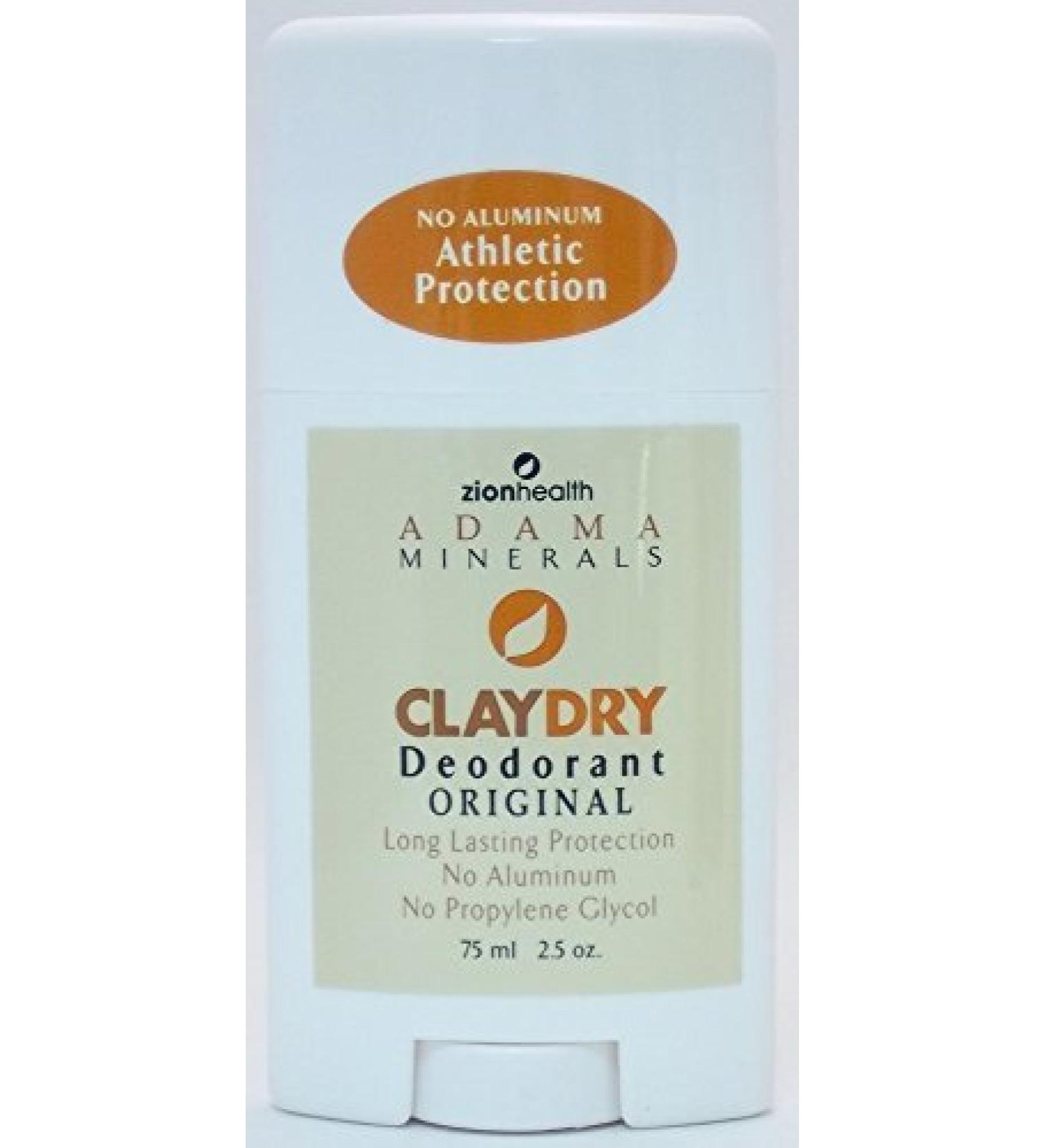 Zion Health Adama Minerals Clay Dry Deodorant Original - 2.5 oz