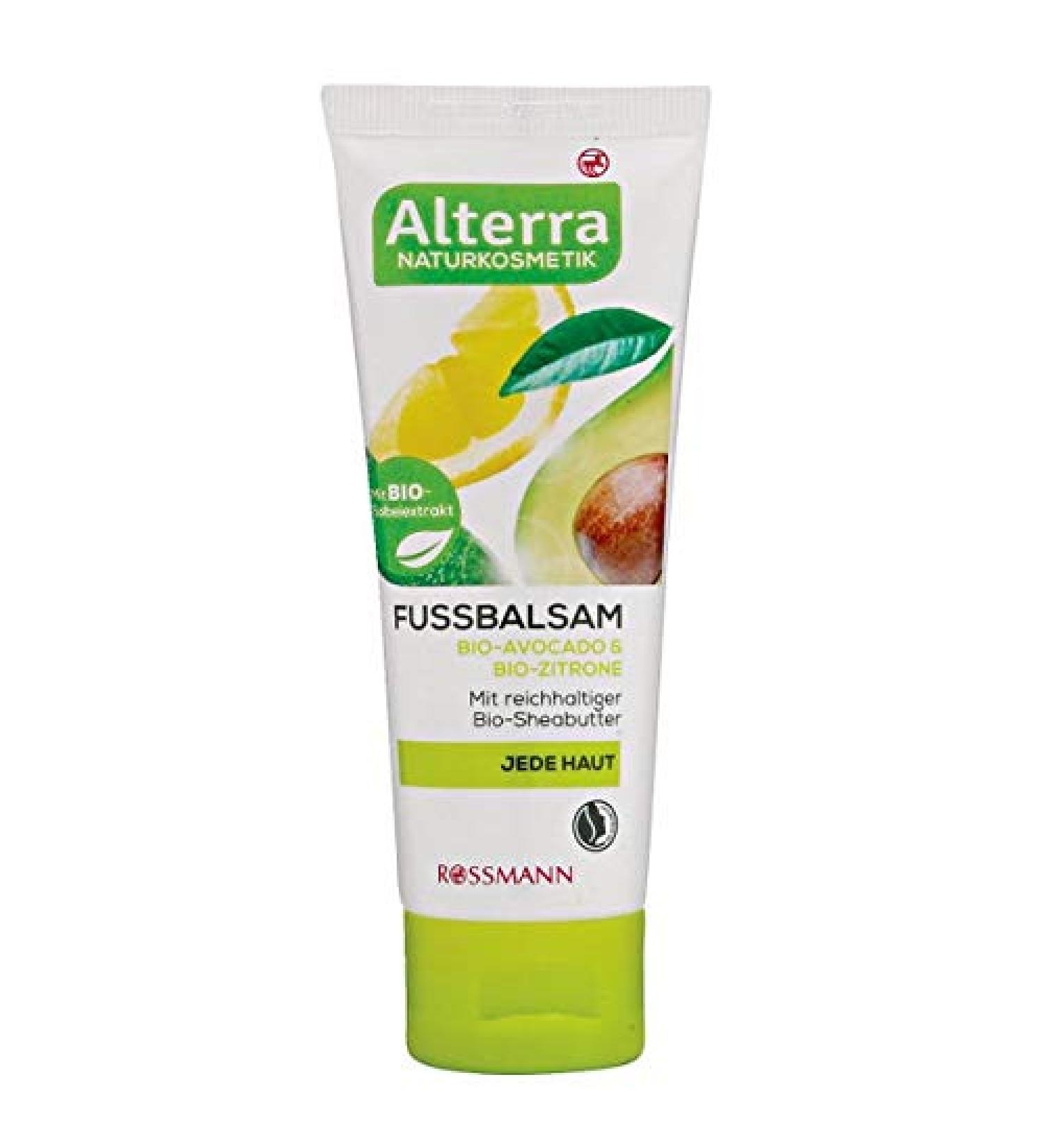 Alterra Foot Balm organic avocado & organic lemon 75 ml for every skin with rich organic shea butter certified natural cosmetics