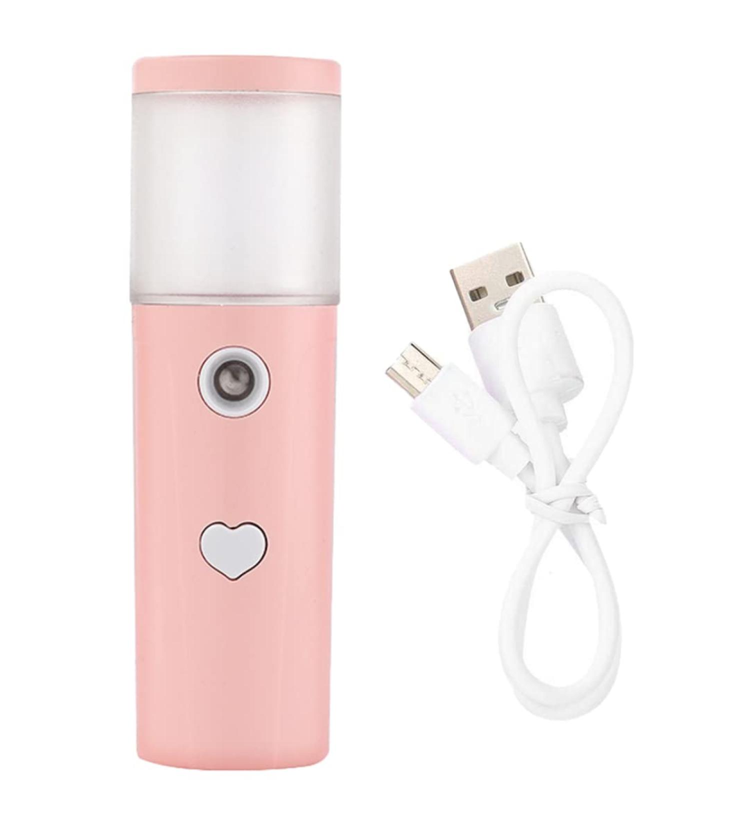 Face Mist 27ml Facial Handy Sprayer Hydrating Mister USB Rechargeable for Skin Care Beauty Pink Facial Sprayer - Buy Online on GoSupps.com