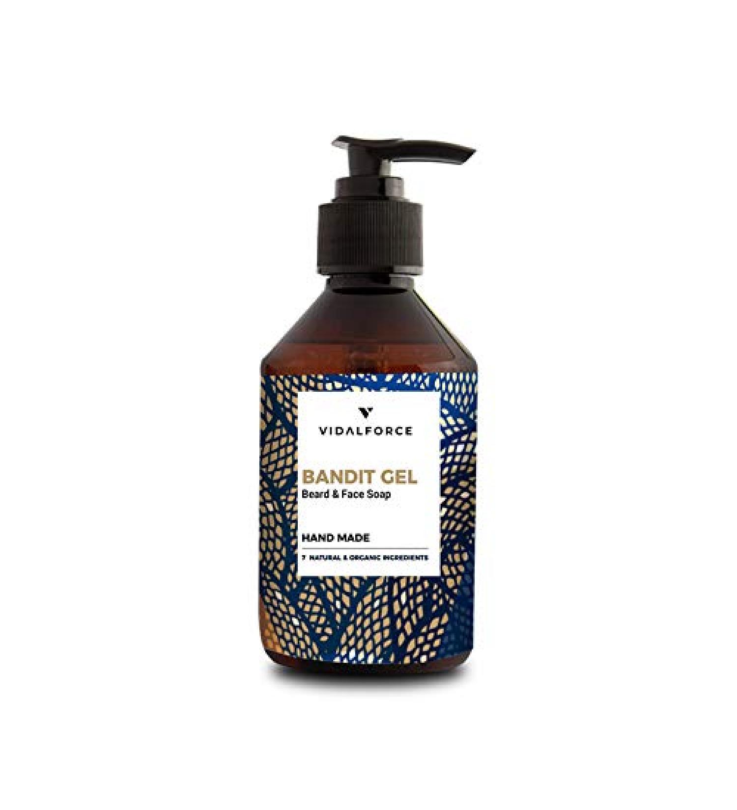 Vidalforce Bartshampoo / 3-Daver and face / free of silicones sulfate-free parabens and dyes.Saw palm extract argan oil jojoba oil tea tree oil rosehip oil etc. 100 ml (1 Pack) Bartshampoo