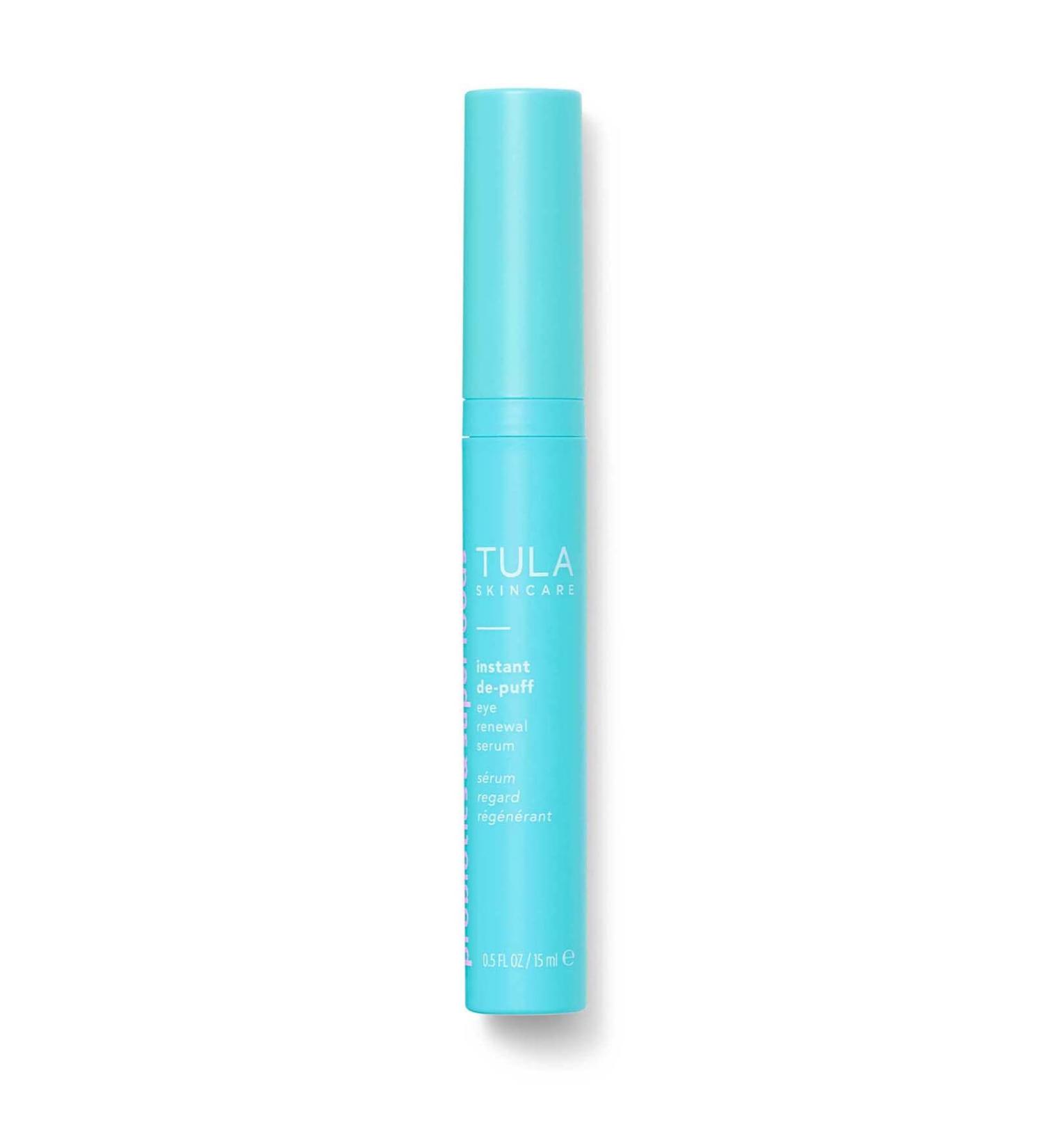 TULA Skin Care Instant De-Puff Eye Renewal Serum - Dark Circle Treatment for Puffiness & Wrinkles - 0.5 fl oz - Buy Online on GoSupps.com
