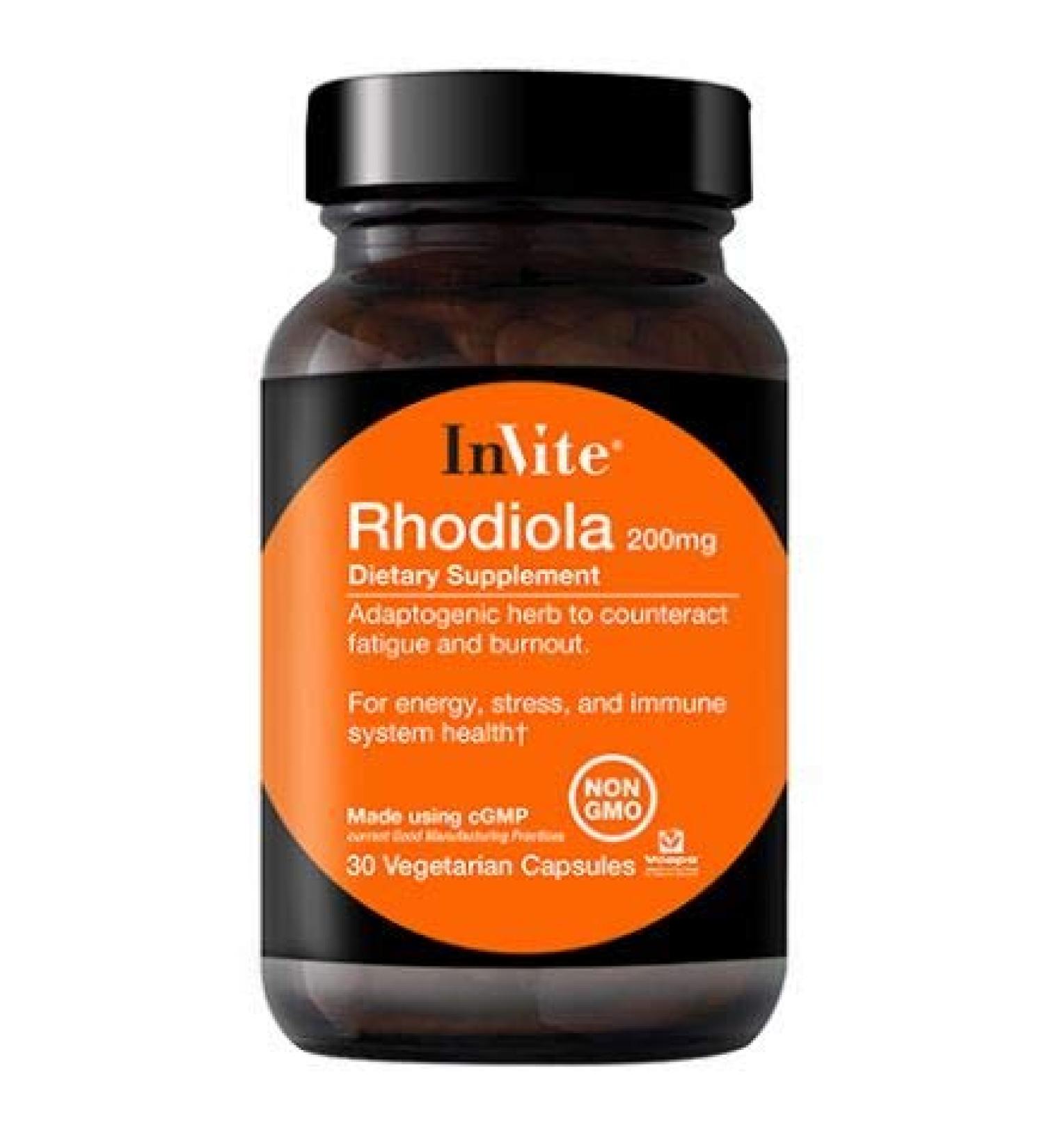 Invite Health Rhodiola - Supports Energy Stress Relief and Immune System Health - 200mg - 30 Vegetarian Capsules - 30 Day Supply 1 - Buy Online on GoSupps.com