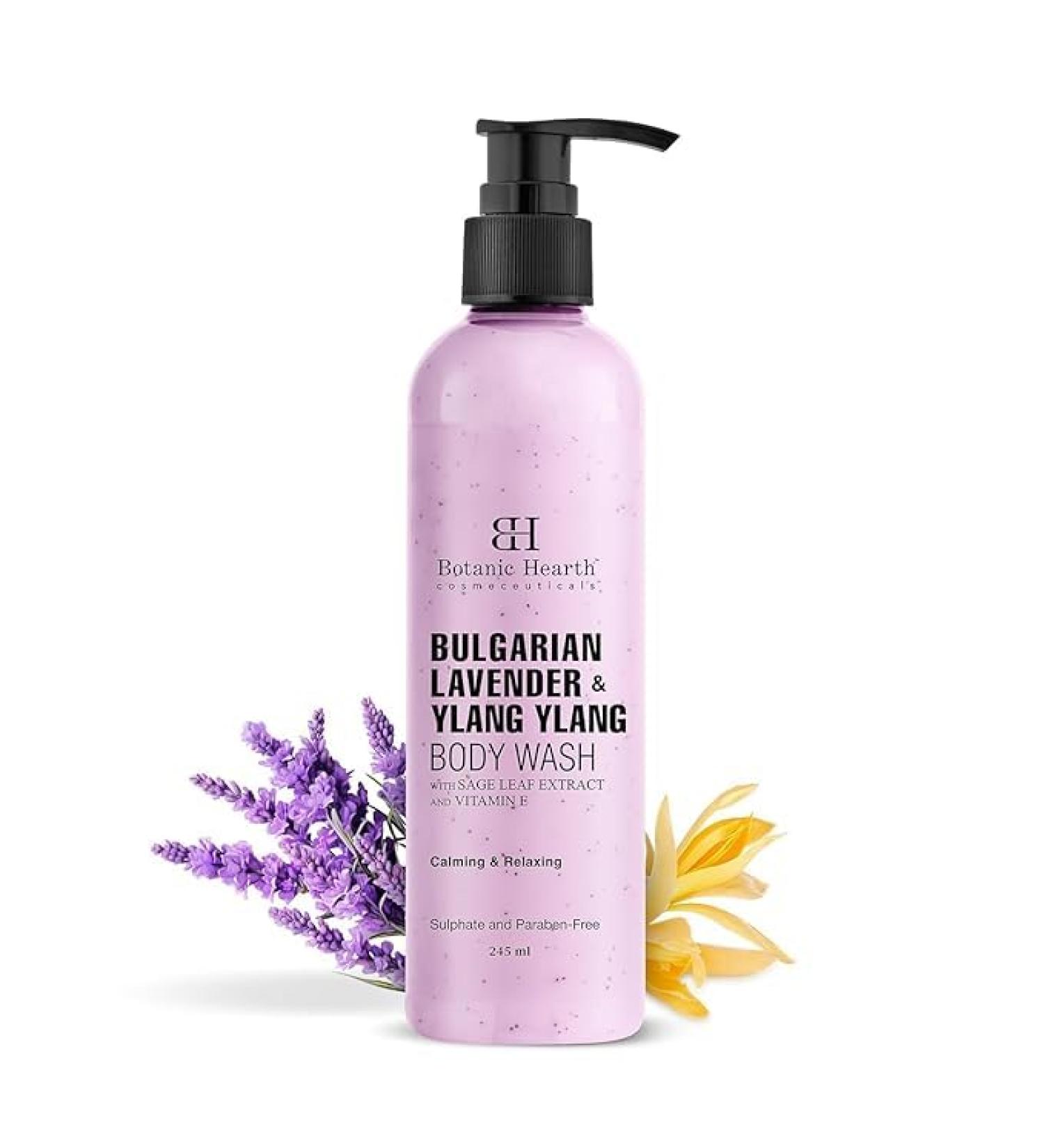 Calming Body Wash with Vitamin E & Sage Leaf Extract - Sulphate & Paraben Free Shower Gel - 245ml Pink for Relaxation - Buy Online on GoSupps.com