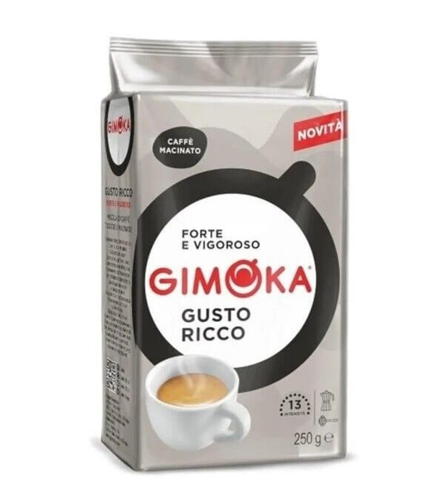 Gimoka Ricco Caff Macinato ground coffee 250 g - Buy Online on GoSupps.com