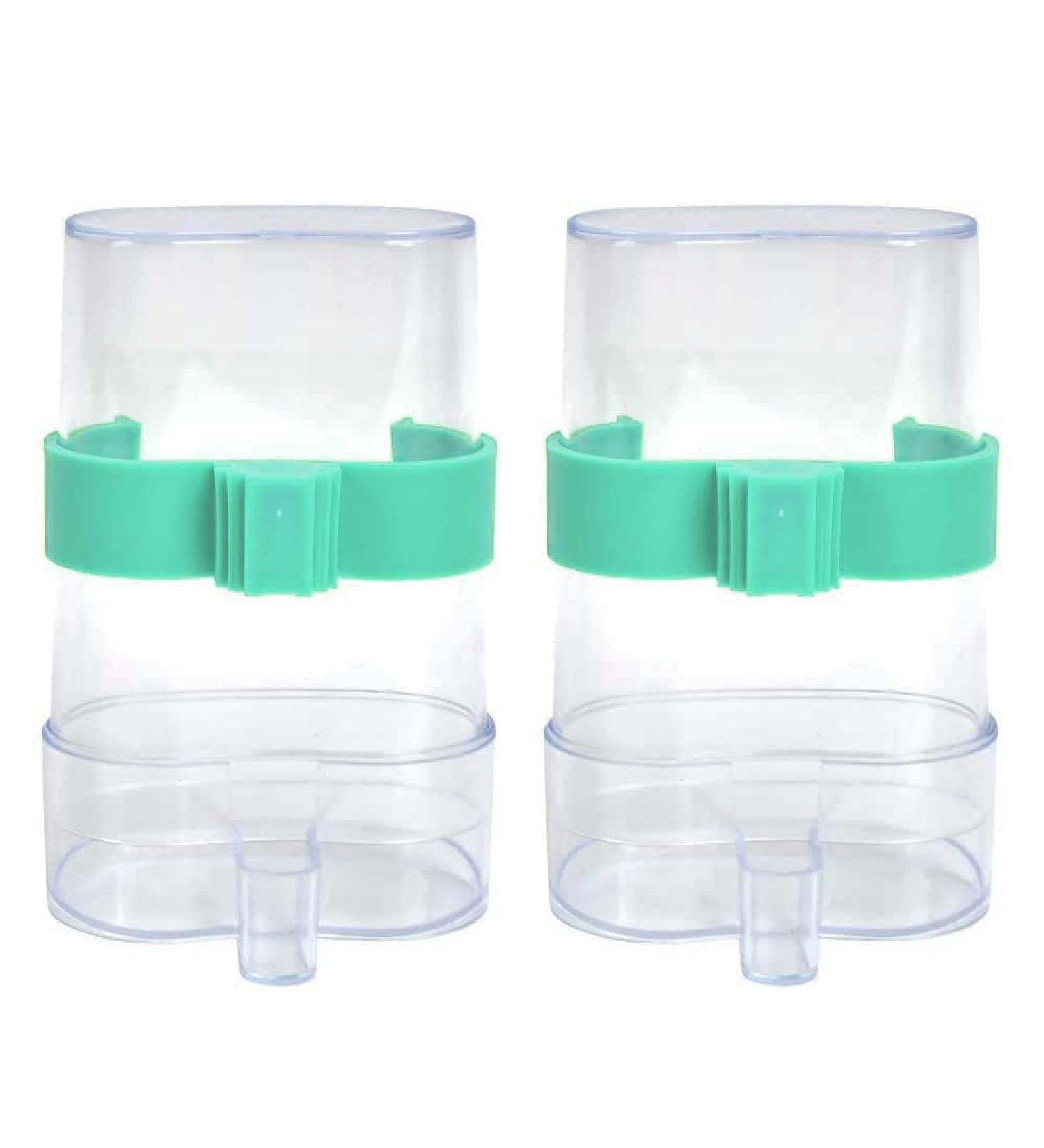 2 Pcs Bird Cage Water Dispenser Automatic Bird Feeder Bird Automatic Feeding Device for Parrots Budgie Cockatiel Lovebirds - Buy Online on GoSupps.com