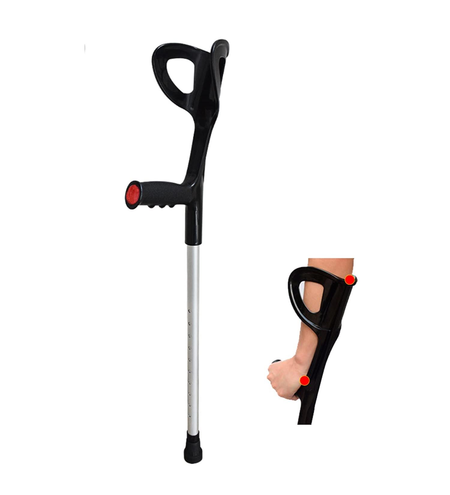 10 Levels of Height Adjustable Forearm Crutches Crutches for Walking with Arm Support Crutches for Adults with Rubber Handles Comfortable Grip and Wear-Resistant Medical Mobility Accessories (1 Pcs) - Buy Online on GoSupps.com