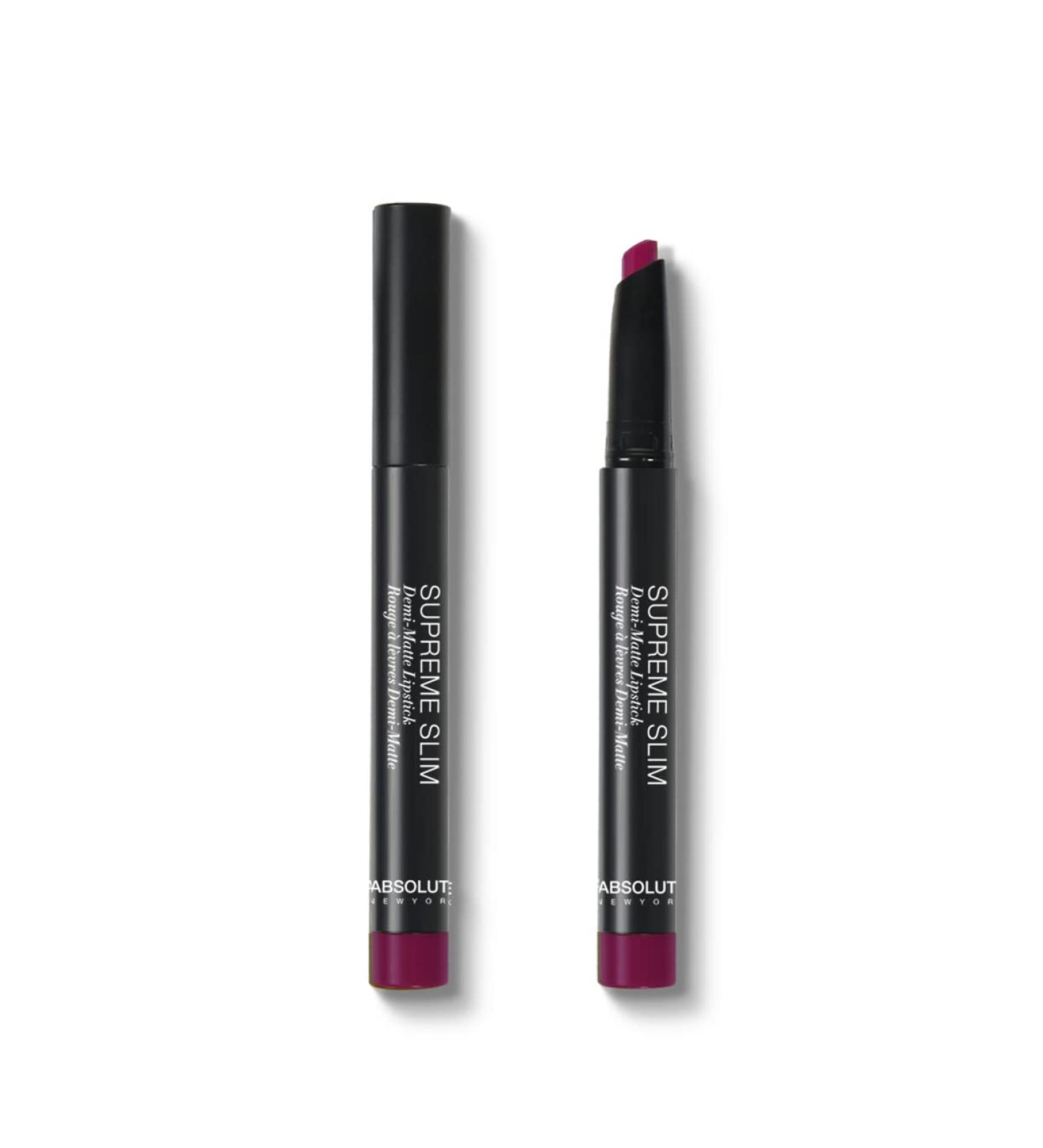 Absolute New York Demi-Matte Supreme Slim Lipstick - Night Shade | Long-lasting Lip Color - Buy Online on GoSupps.com