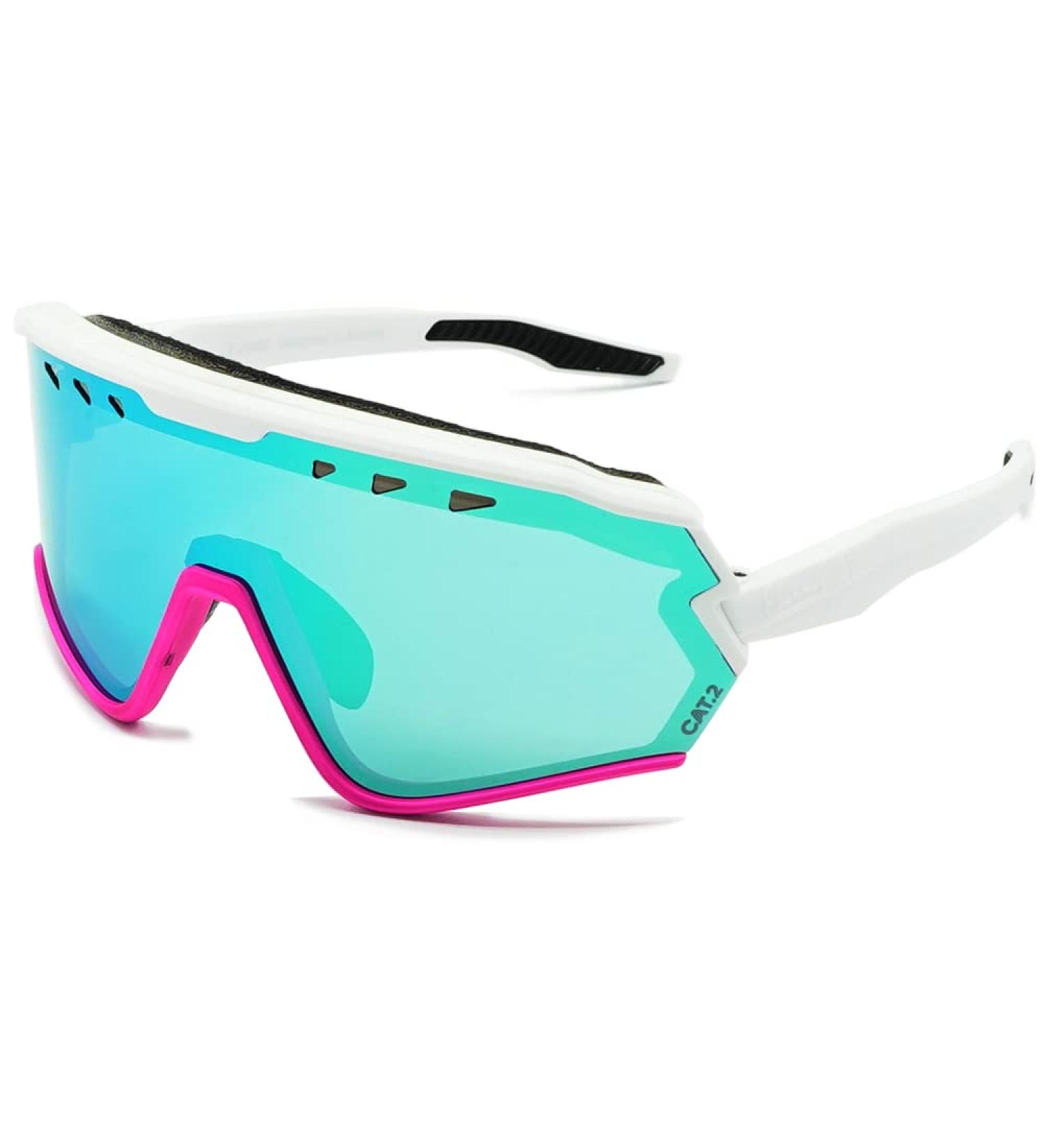 Buy Phieres Sharkbiteph Origin Sports Glasses - Unisex Eco-Friendly TPU Frame Polarized UV400 Protection - MTT WHT PINK / ICE Blue - Buy Online on GoSupps.com