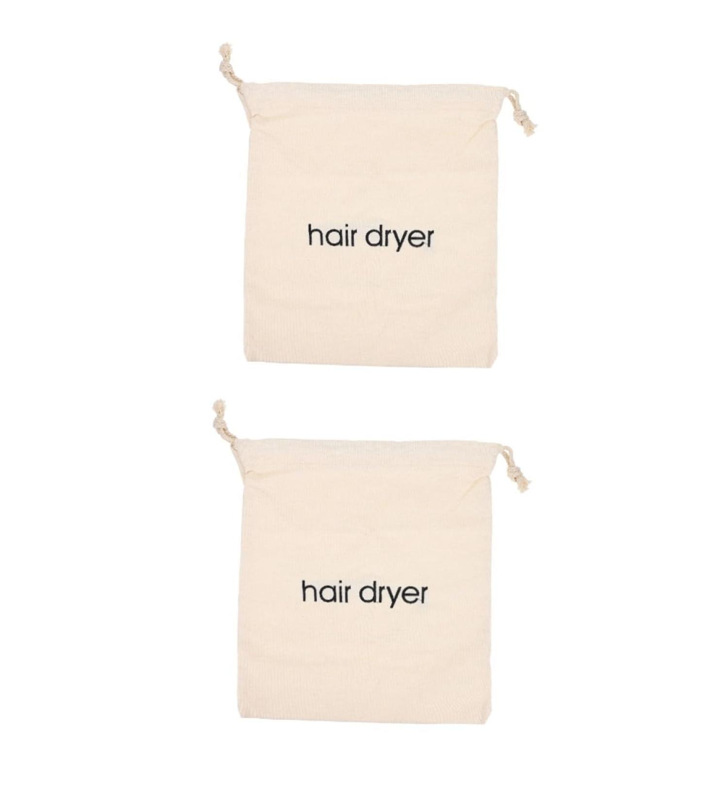 Gogogmee 2pcs Hair Dryer Storage Bag Toiletry Hair Dryer Dust Bag Pouches Store Blowdryer Bag Fabric Beige - Buy Online on GoSupps.com