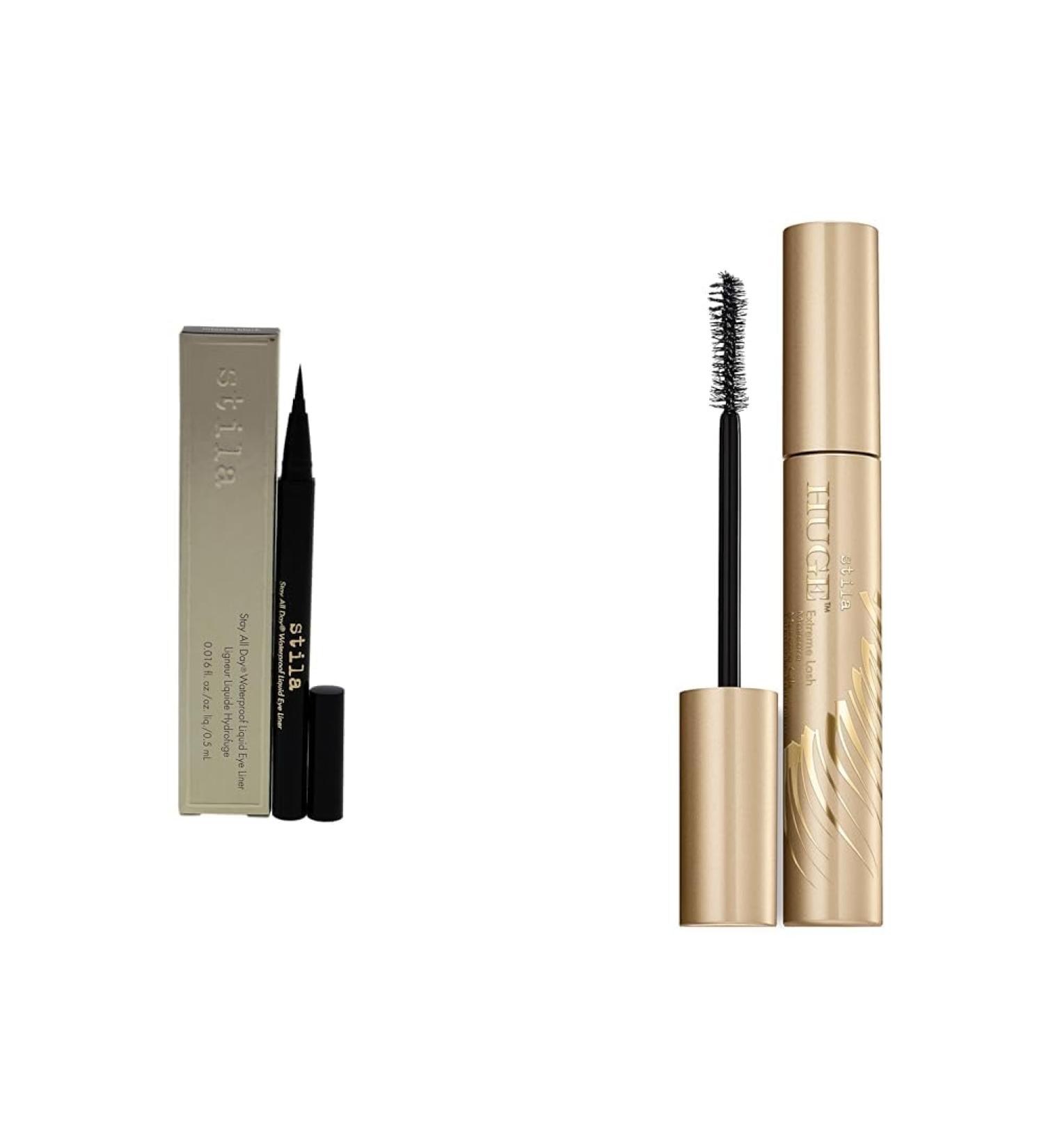 stila Stay All Day Waterproof Liquid Eye Liner Original Intense Black & Huge Extreme Lash Mascara - Buy Online on GoSupps.com