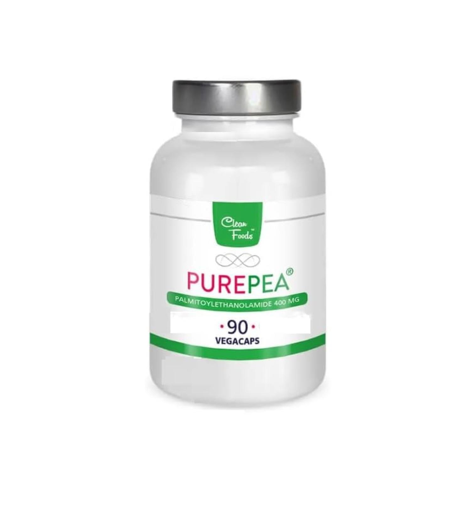Pure Pea 90 vegetable capsules Palmitoylethanolamid 400mg Clean Foods PEA 400mg high dosage