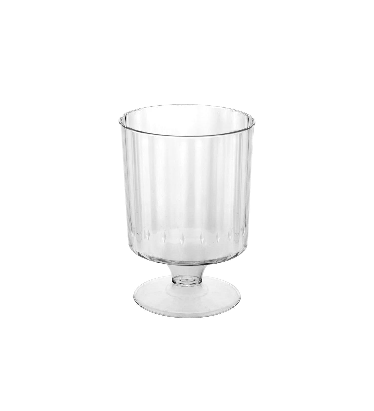 Party Essentials Plastic 5 oz Wine Glasses - 10-Count Clear Stemware - Buy Online on GoSupps.com