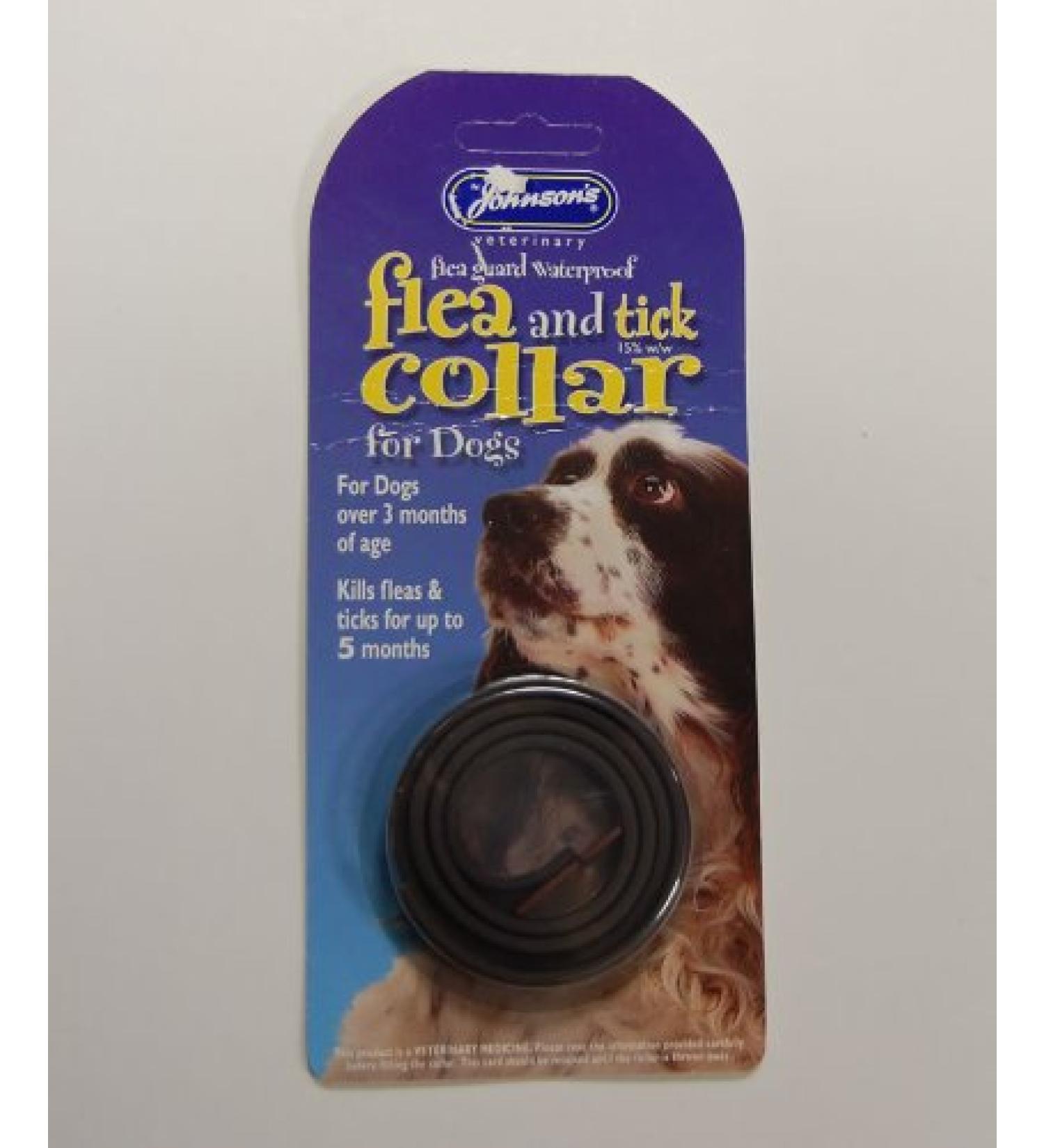 Waterproof Dog and Puppy Flea Collar STANDARD SIZE - Johnsons (TP)(JDFC)
