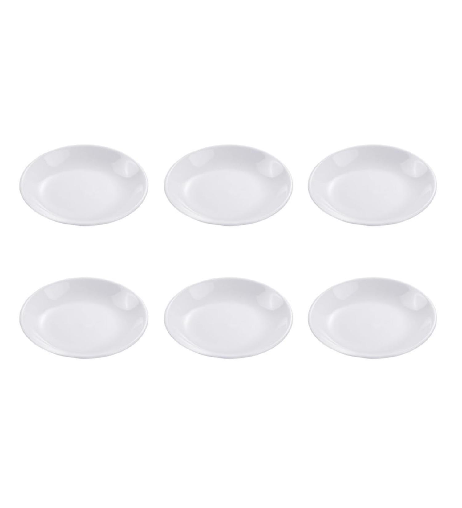 Zerodeko 6pcs Ceramic Saucer Sauce Storage Container Snack Bowl Japanese Soy Sauce 5inch Round Plate Pinch Prep Bowls Ketchup Seasoning Small Dipping Snack Plate Ceramics White re-usable - Buy Online on GoSupps.com