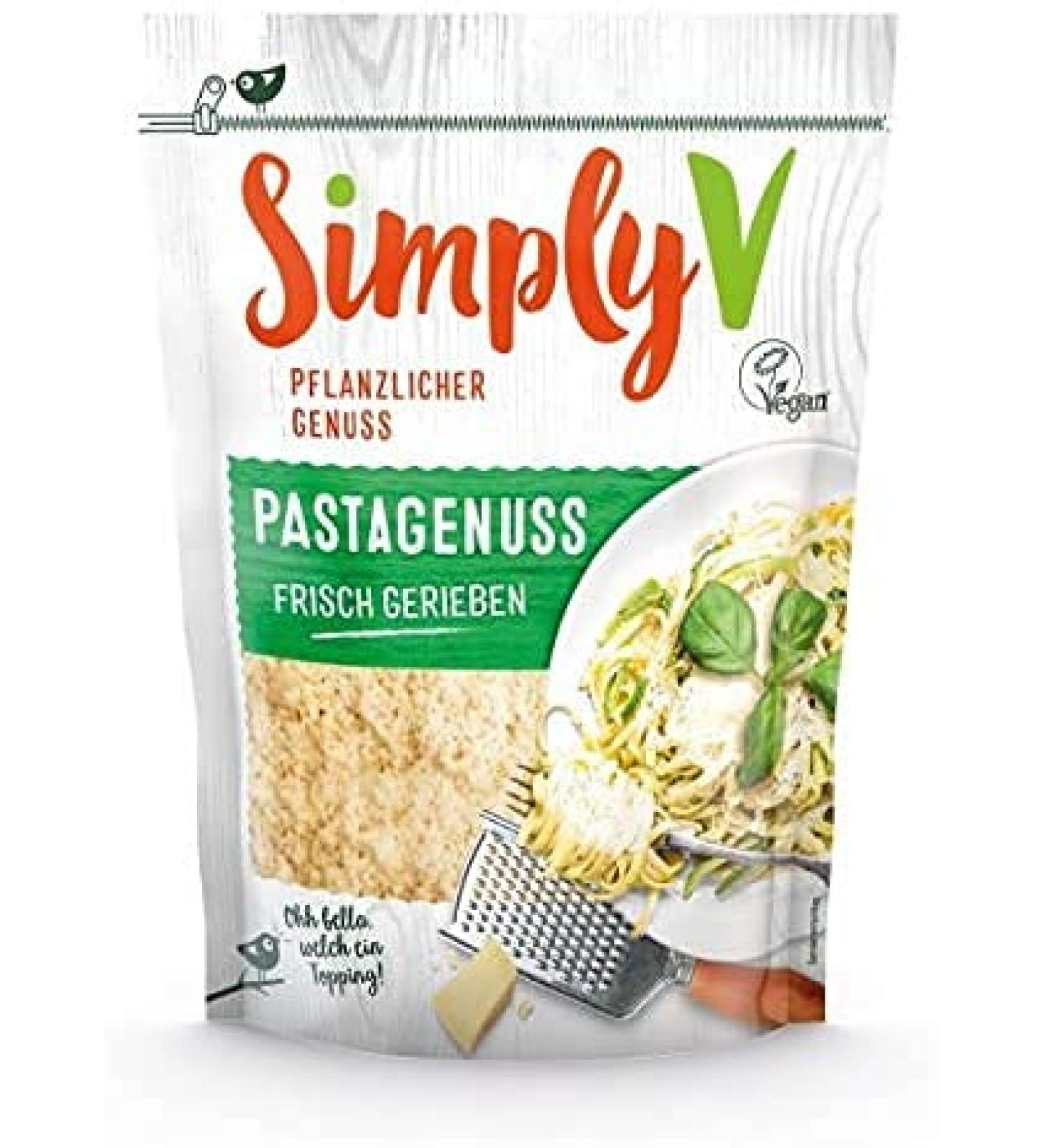 Simply V pasta to 100g |K se replacement vegan |Vegan scattered cheese without milk soy palm oil lactose -free gluten -free |Vegetable cheese replacement