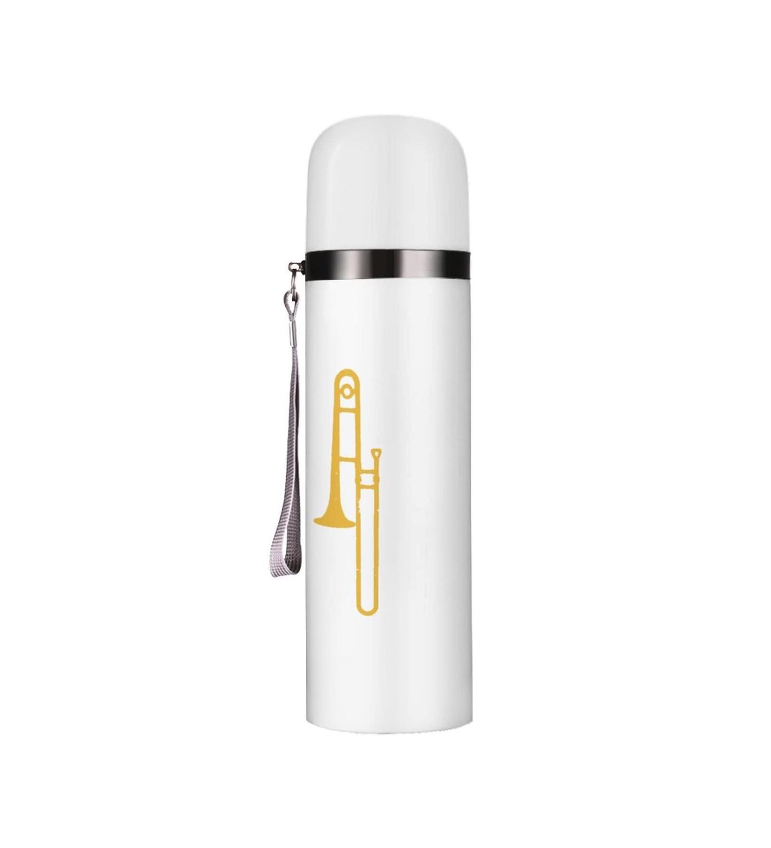 United States Flag Trombone Insulated Water Bottle 19 OZ Stainless Steel Travel Mug For Drink Sports Camping Hiking Outdoors - Buy Online on GoSupps.com
