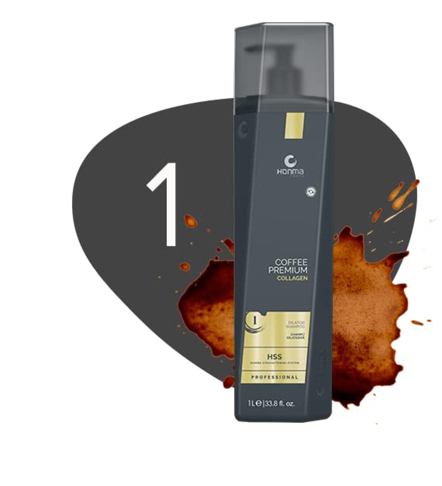 Shampoing clarifiant N 1 Coffee Premium Collagen Honma Tokyo 1 L - Buy Online on GoSupps.com