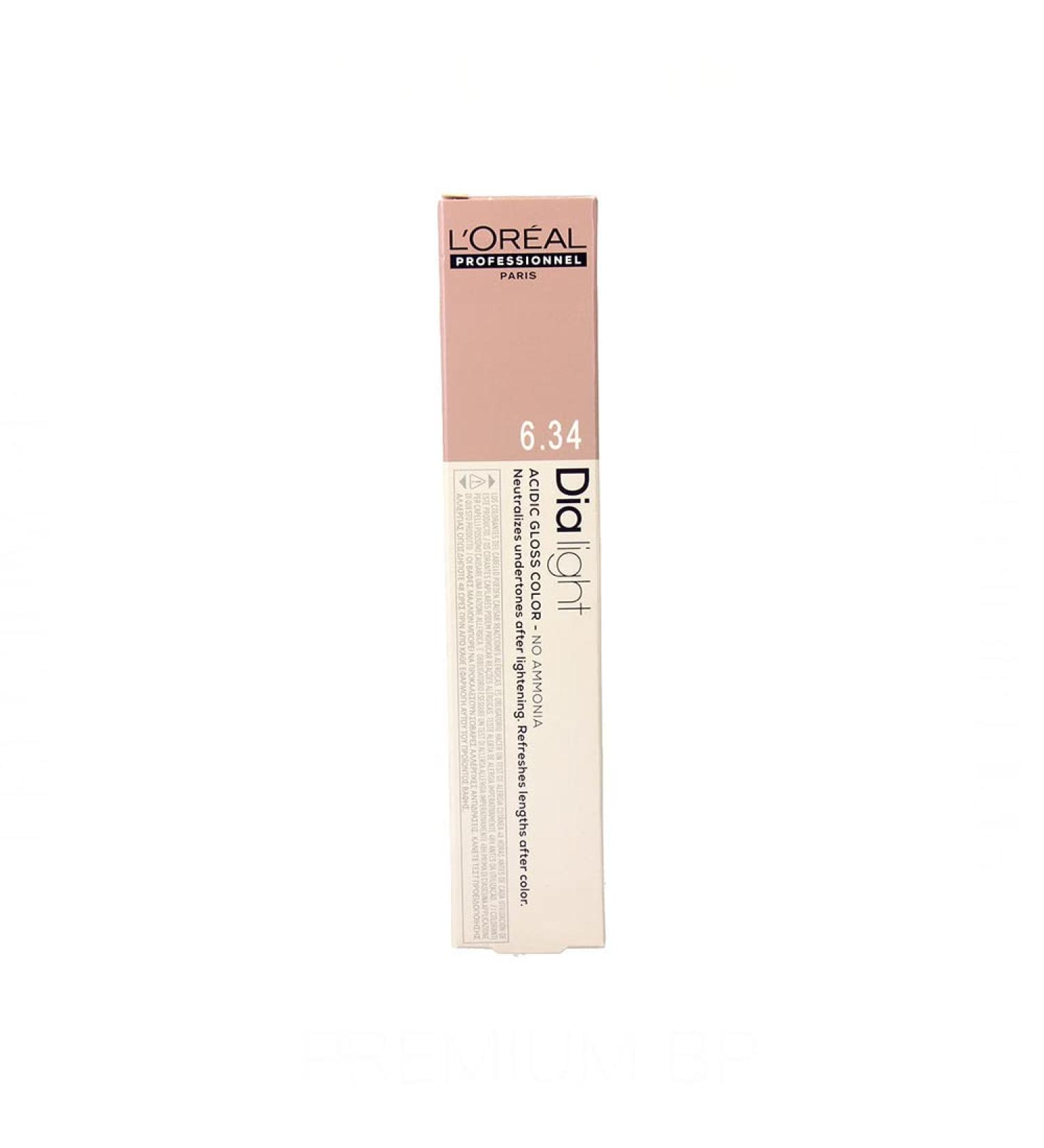 Loreal dia light tinte sin amon aco 50 ml color 6.34