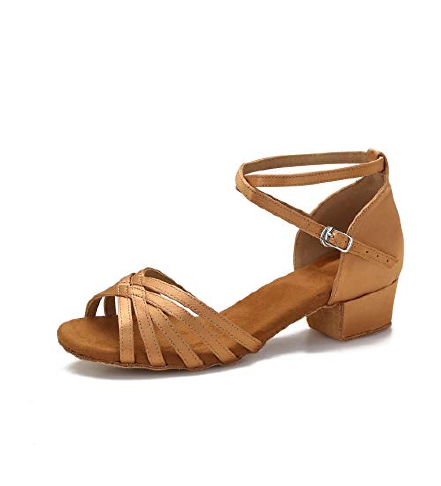 Yokala Women's Tan Open Toe Heels - 1.5 Inch | Stylish & Comfortable - Buy Online on GoSupps.com