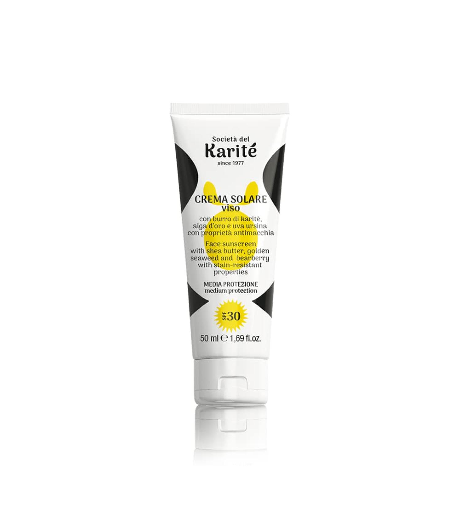 Anti-blemish face protection with shea butter SPF 30 golden algae and bearberry with anti-blemish action natural skin nourishment and sun protection 50 ml - Buy Online on GoSupps.com