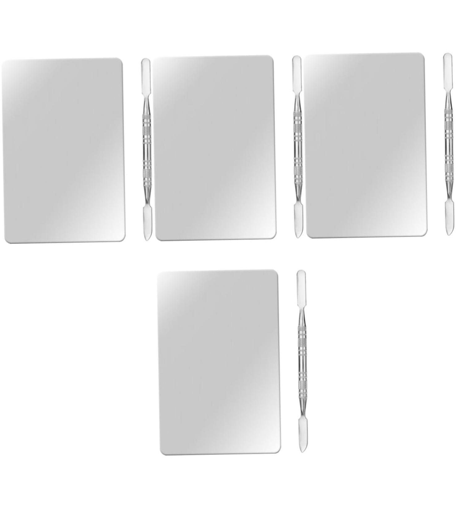 Balacoo 4 Sets Makeup Palette Spatula | Essential Tools for Makeup Artists | Stainless Steel Blending & Nail Palette | Eyelash Tools & Nail Clippers - Buy Online on GoSupps.com