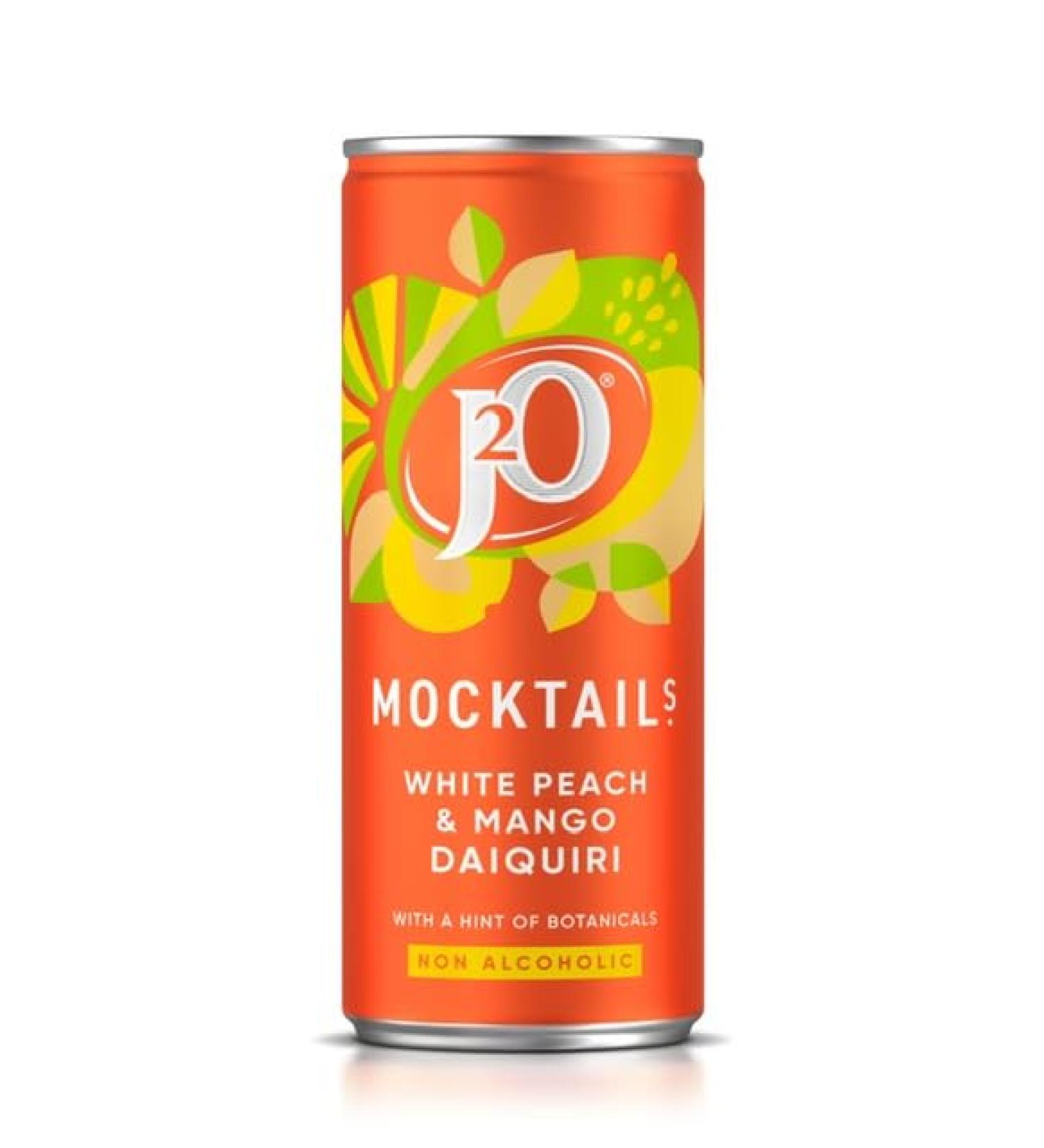 J2O Mocktail Cans 12 x 250ml (Peach & Mango Datquiri)