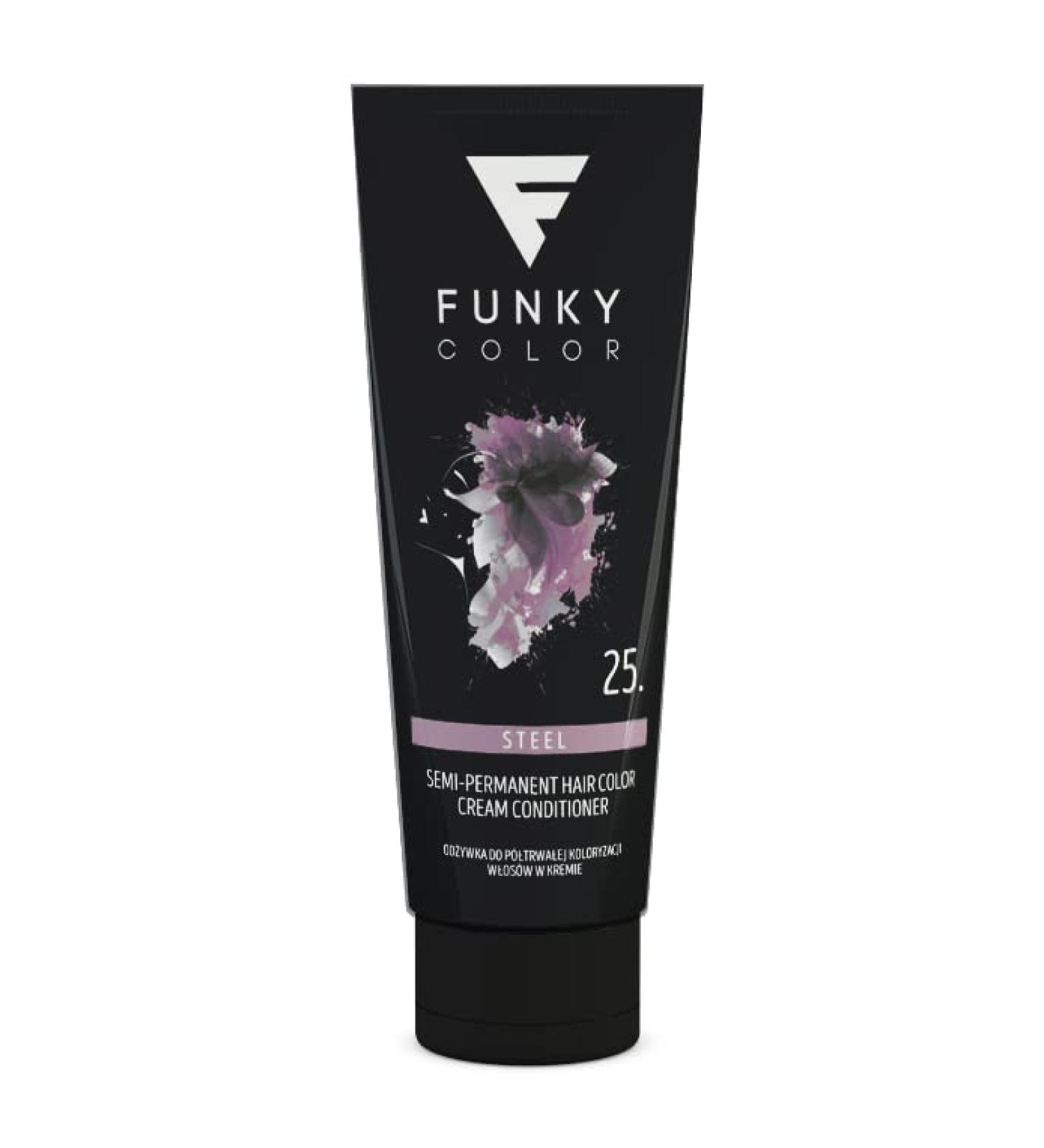 Funky Color Steel 25 - Semi-Permanent Hair Color in 28 Vibrant Shades | Shop Now for International Shipping! - Buy Online on GoSupps.com