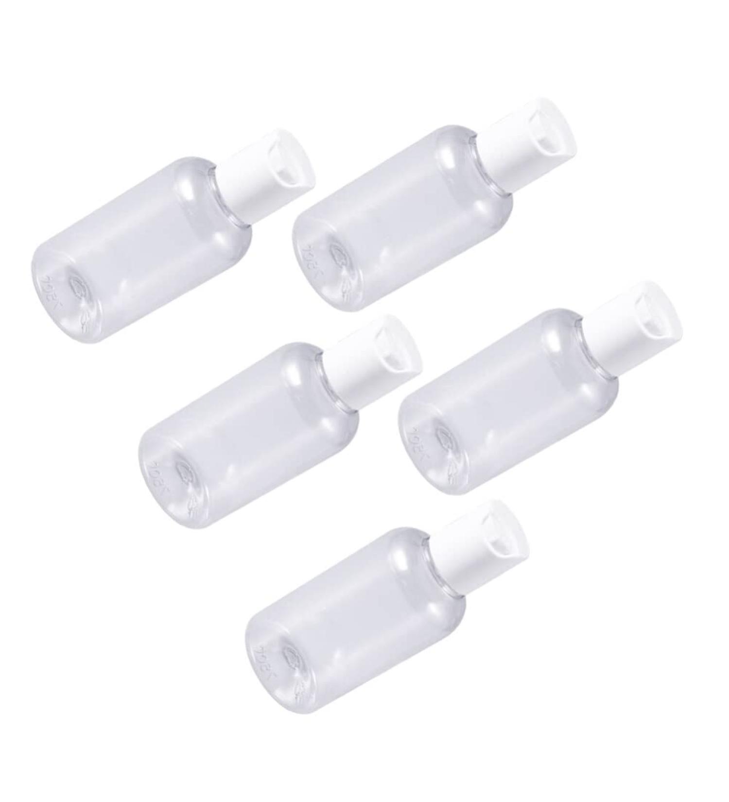 FOMIYES 15 x 75ml Clear Plastic Travel Bottles - Empty Refillable Lotion & Shampoo Containers - Pressure Lock for Liquid Products - Random Color - Buy Online on GoSupps.com