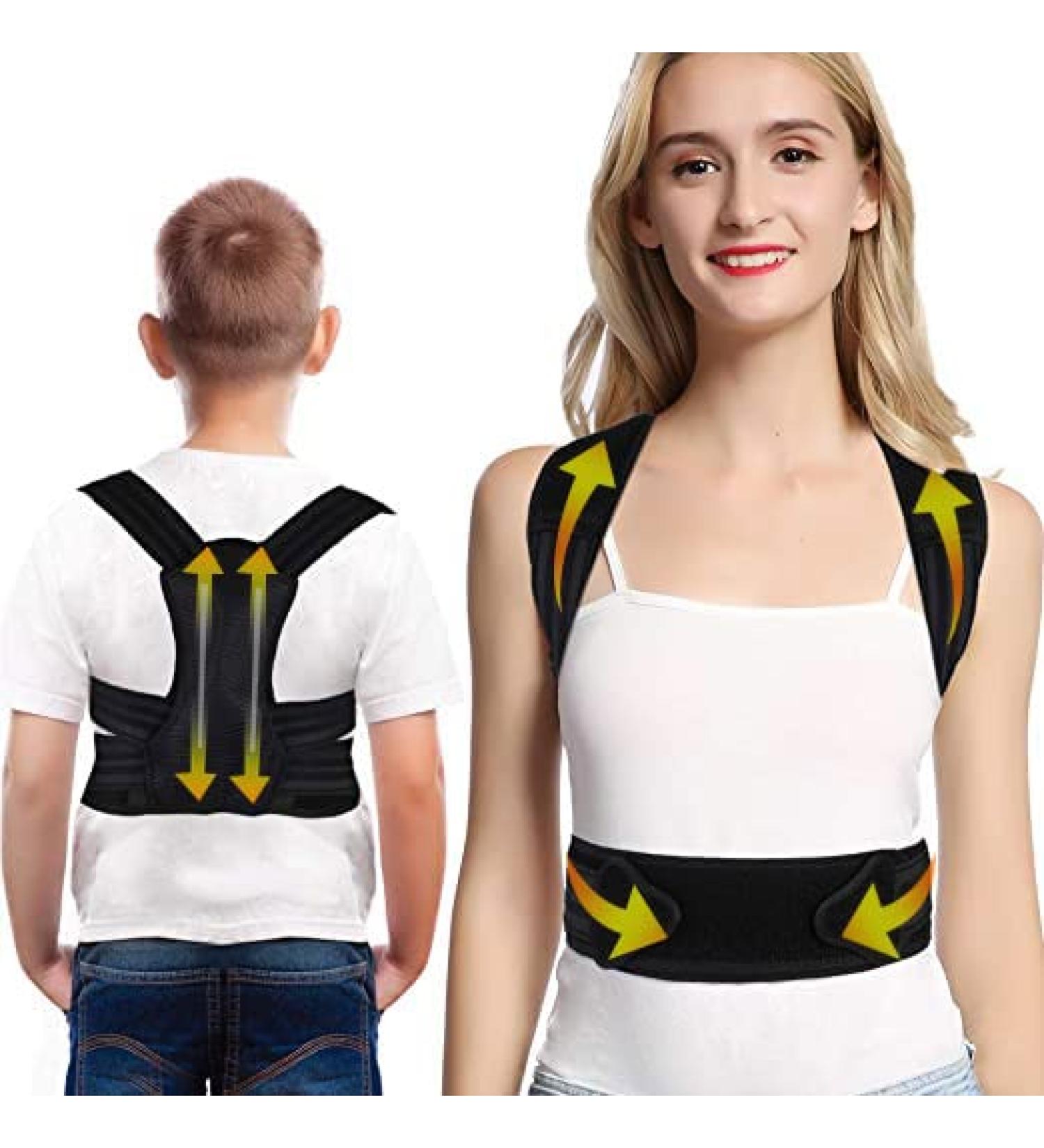 Flylin Posture Corrector for Kids | Adjustable Back Brace for Teens | Improve Posture & Prevent Slouching | Spinal Support with Shoulder Pads (S) 13-24 in - Buy Online on GoSupps.com