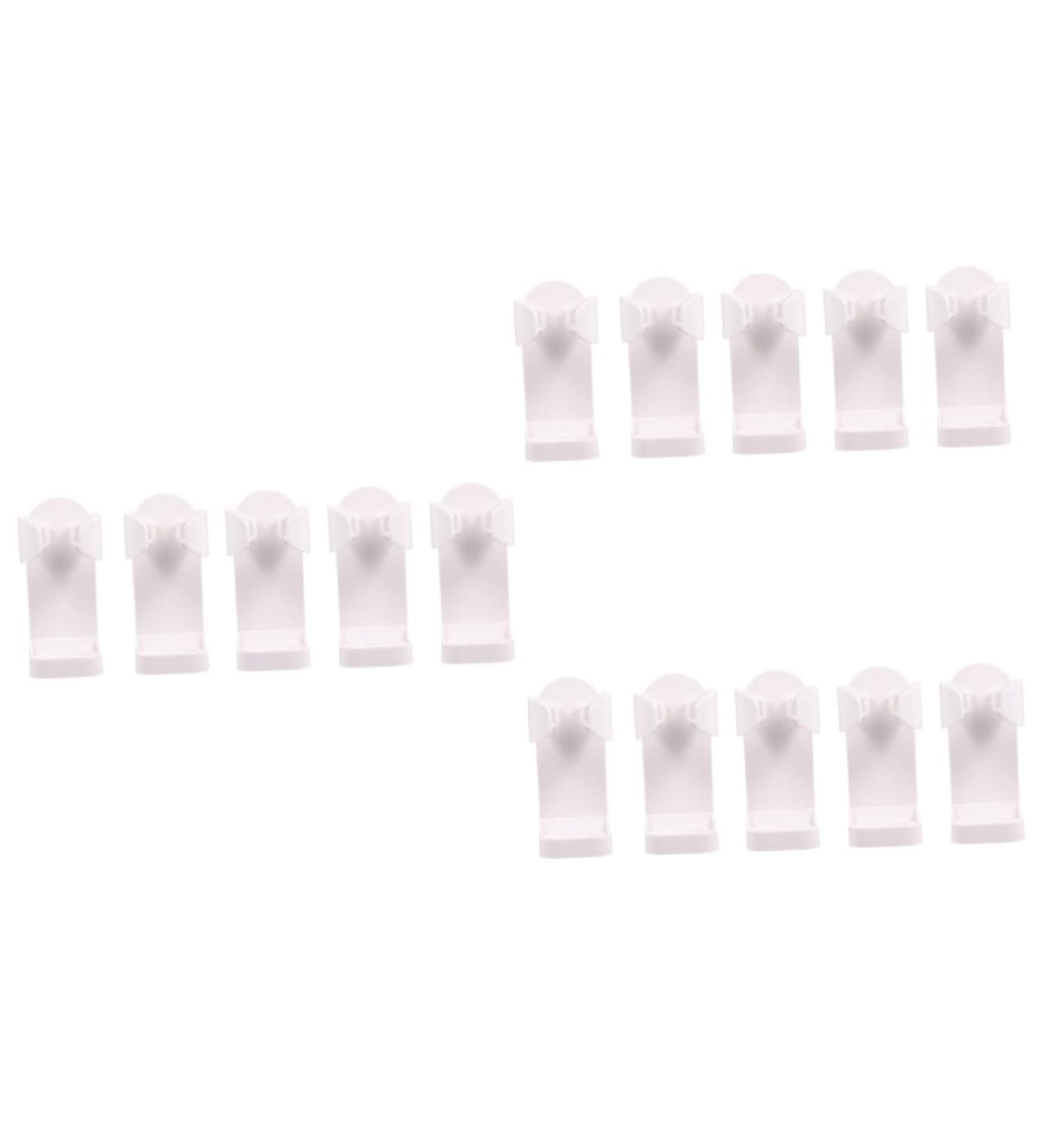 Minkissy 15 Pcs White Plastic Razor Holder & Clothes Rack - Versatile Wall Storage for Old Customers - Buy Online on GoSupps.com