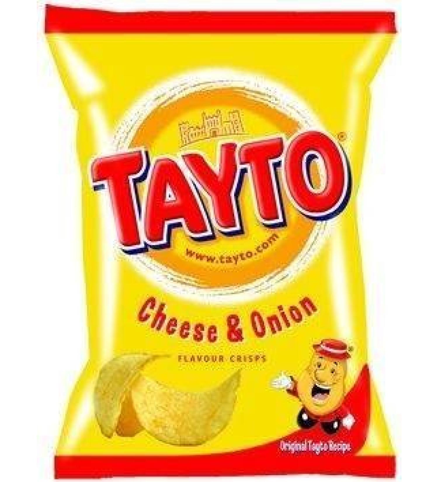 Tayto Irish Cheese & Onion Crisps - 12 Bags (2 x 6 x 25g bags) by O Kane