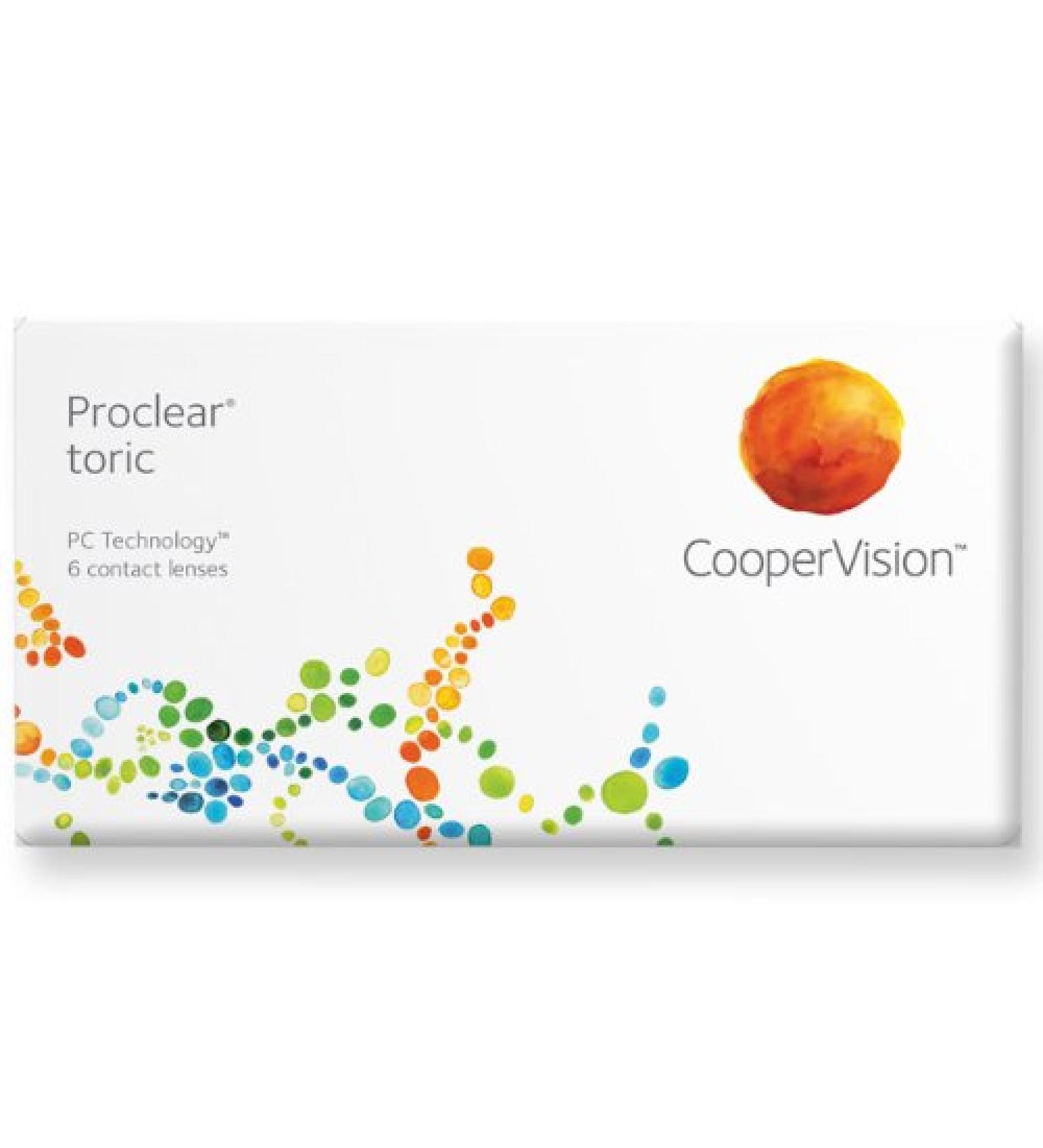 Proclear Toric toric monthly soft lenses 6 pieces / BC 8.8 mm / DIA 14.4 / CYL -1.25 / Axis 50 / -02.75 diopters