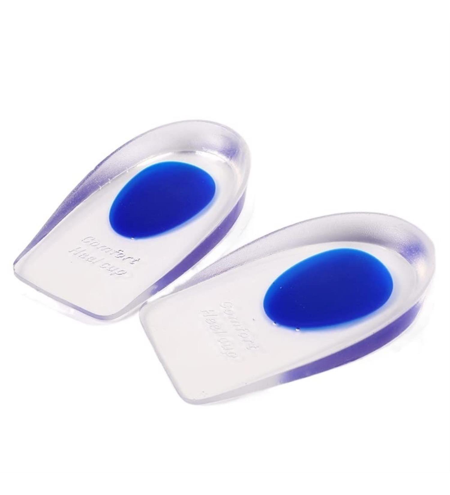 Cushion Pads Heel Grips for Women - GEL Shock Absorption Shoe Lift for Heel Spurs & Cracked Heels | Comfortable Daily Wear (Blue Medium - Buy Online on GoSupps.com