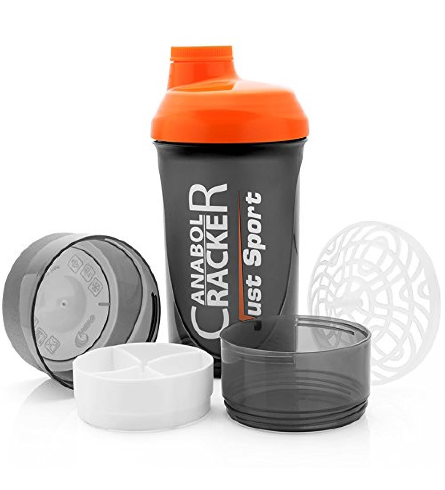 Anabol Cracker Protein Shaker 600+350ml | Scale for Whey & BCAA | Divided Capsule & Powder Compartment - International Shipping - Buy Online on GoSupps.com
