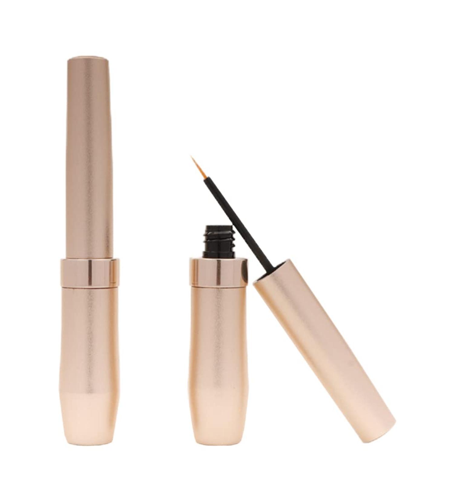 FOMIYES Oil Bottle Dispenser 2pcs Eyeliner Tubes Vials Bottles Aluminum Empty Refillable Tubes Mascara Tubes 5ml Bottles with Brush Applicator Golden Makeup Mascara - Buy Online on GoSupps.com