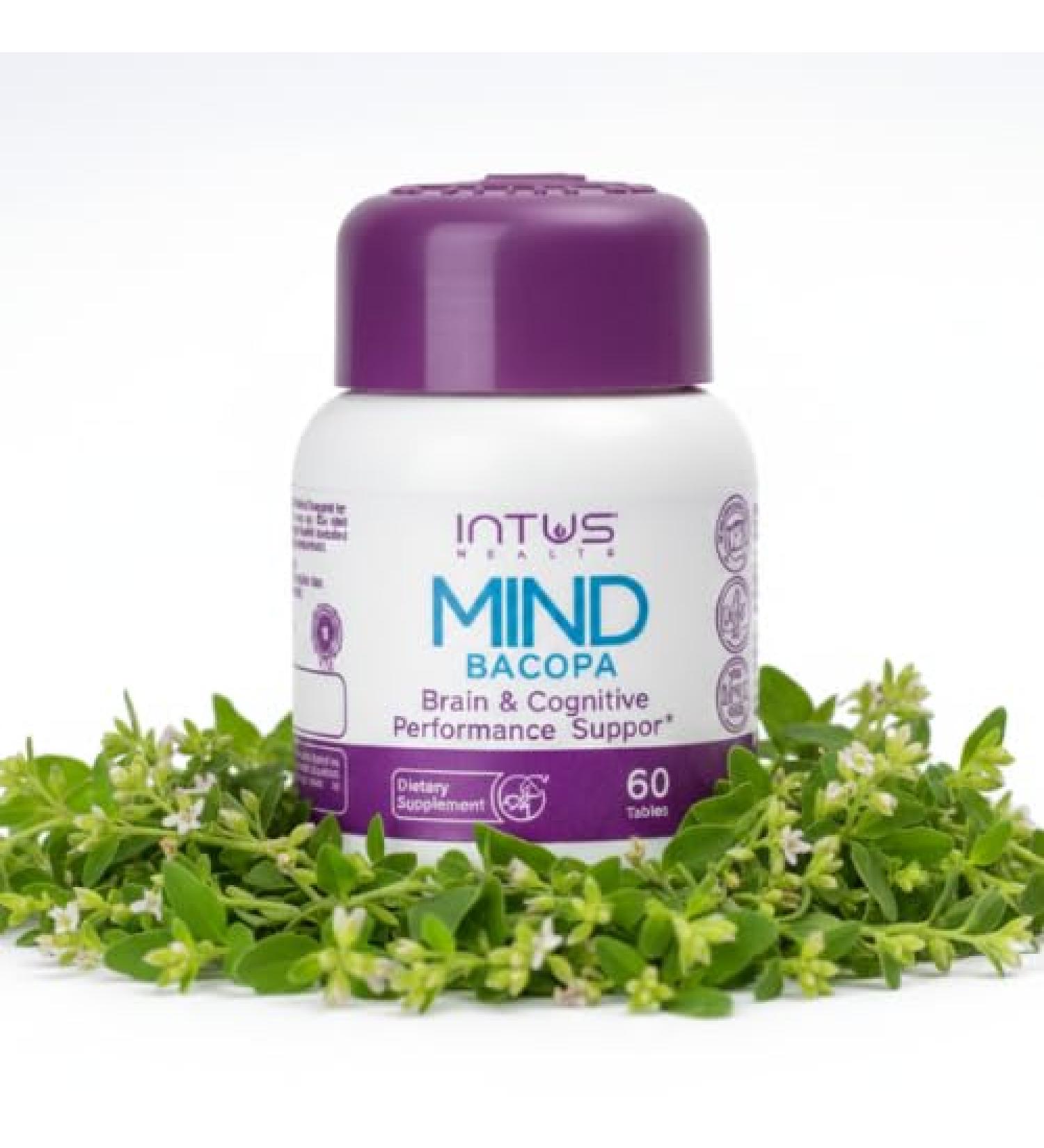 Intus Mind Bacopa Ayurvedic Supplement with Brahmi Supports Cognitive Support & Mental Clarity 60 Capsules - Buy Online on GoSupps.com