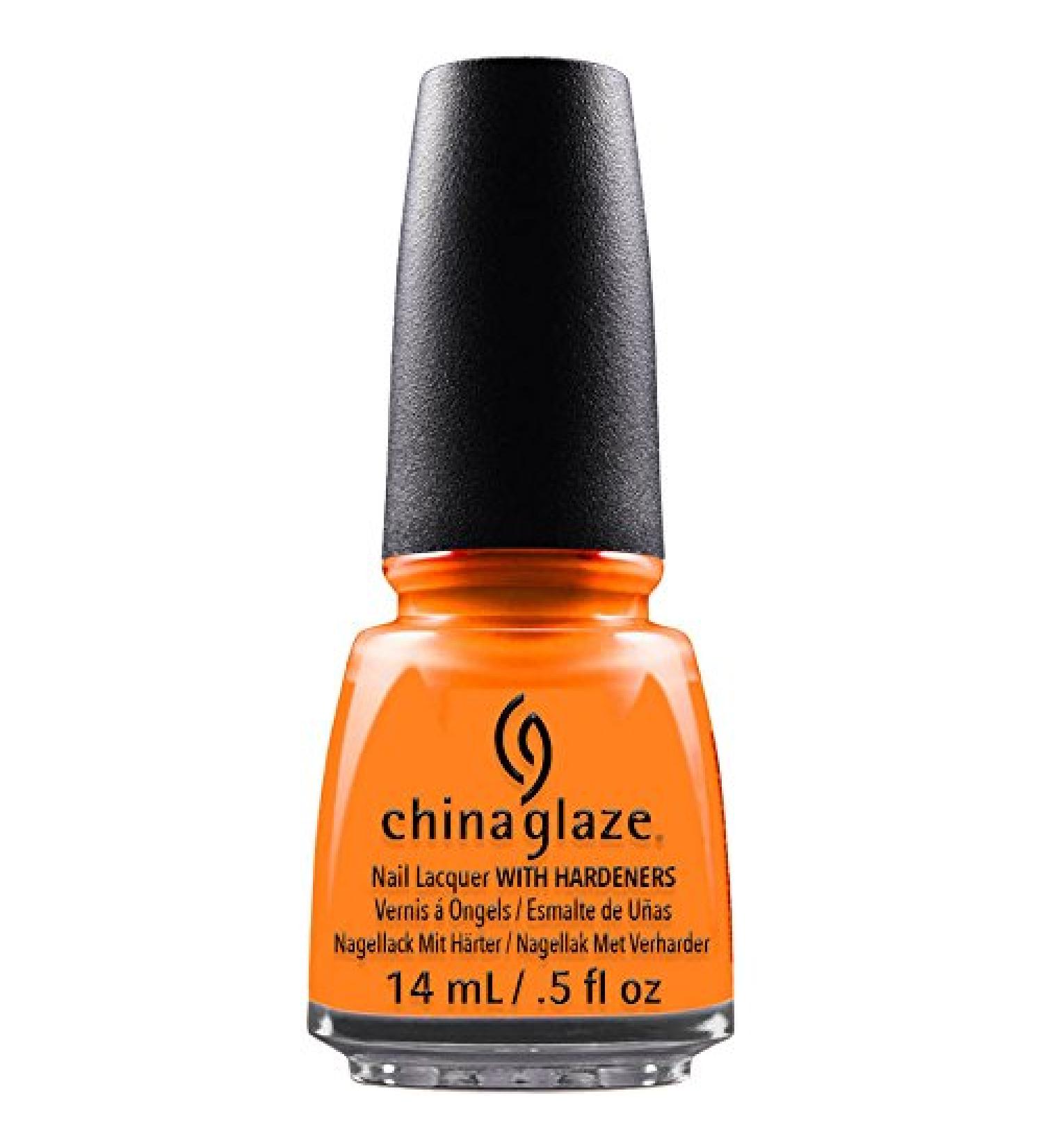 China Glaze Nail Polish  Orange Knockout 1005 Neon Orange Knockout 0.5 Fl Oz (Pack of 1)