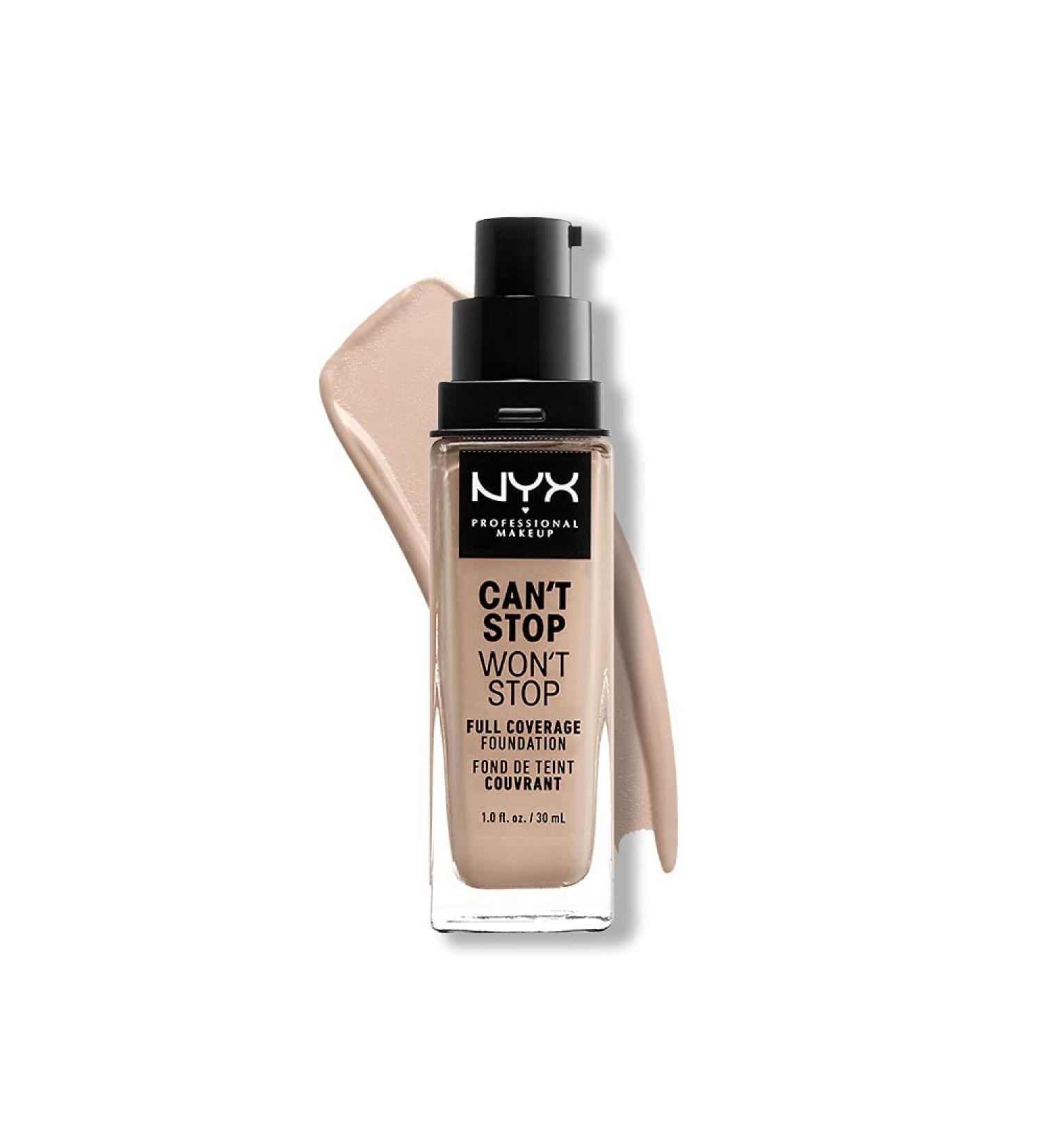 Nyx Can't Stop Won't Stop Full Coverage Foundation - Long-Lasting Waterproof Vegan Matte - Porcelain 03 (30ml) - International Shipping Available - Buy Online on GoSupps.com